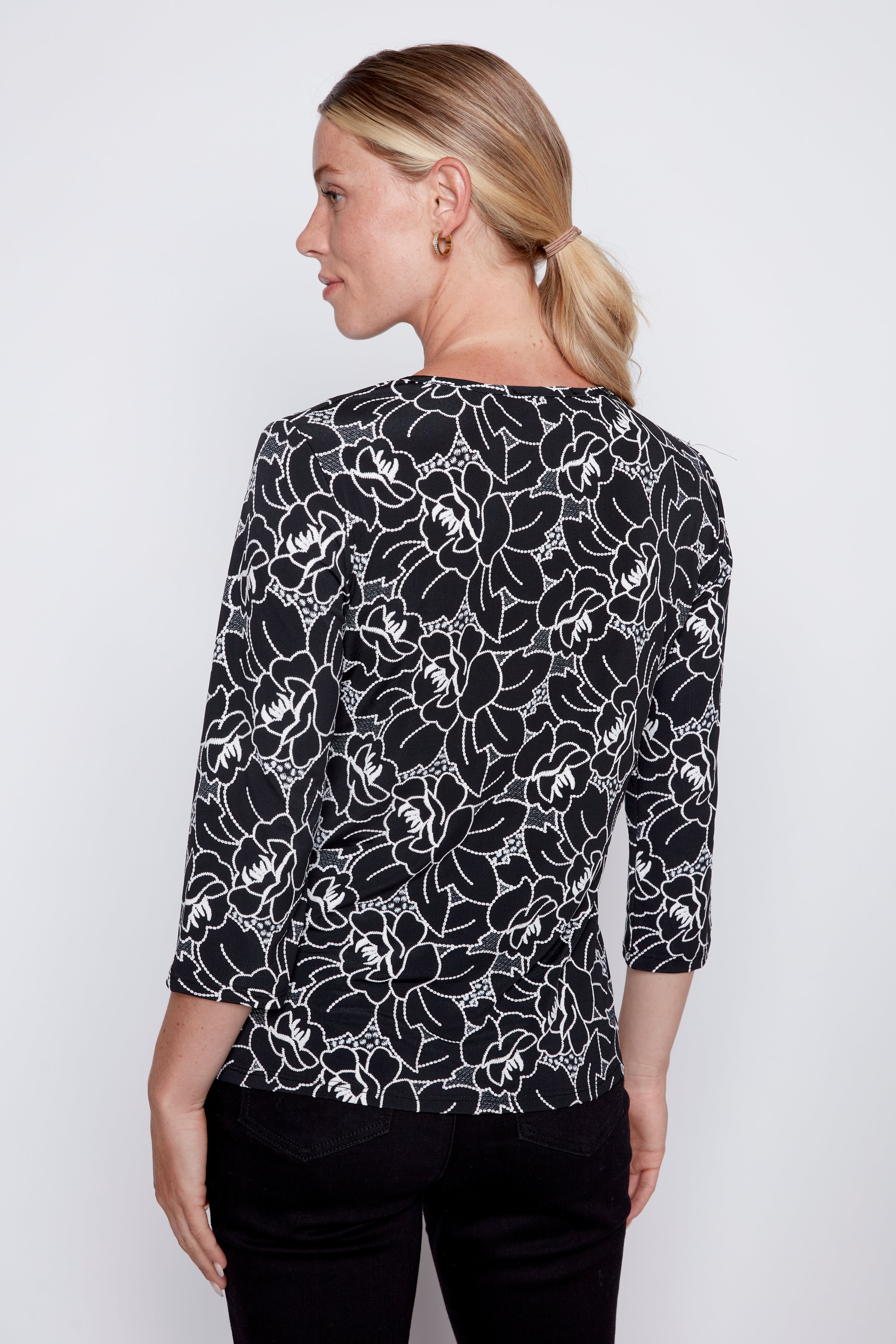 Floral knot detail top