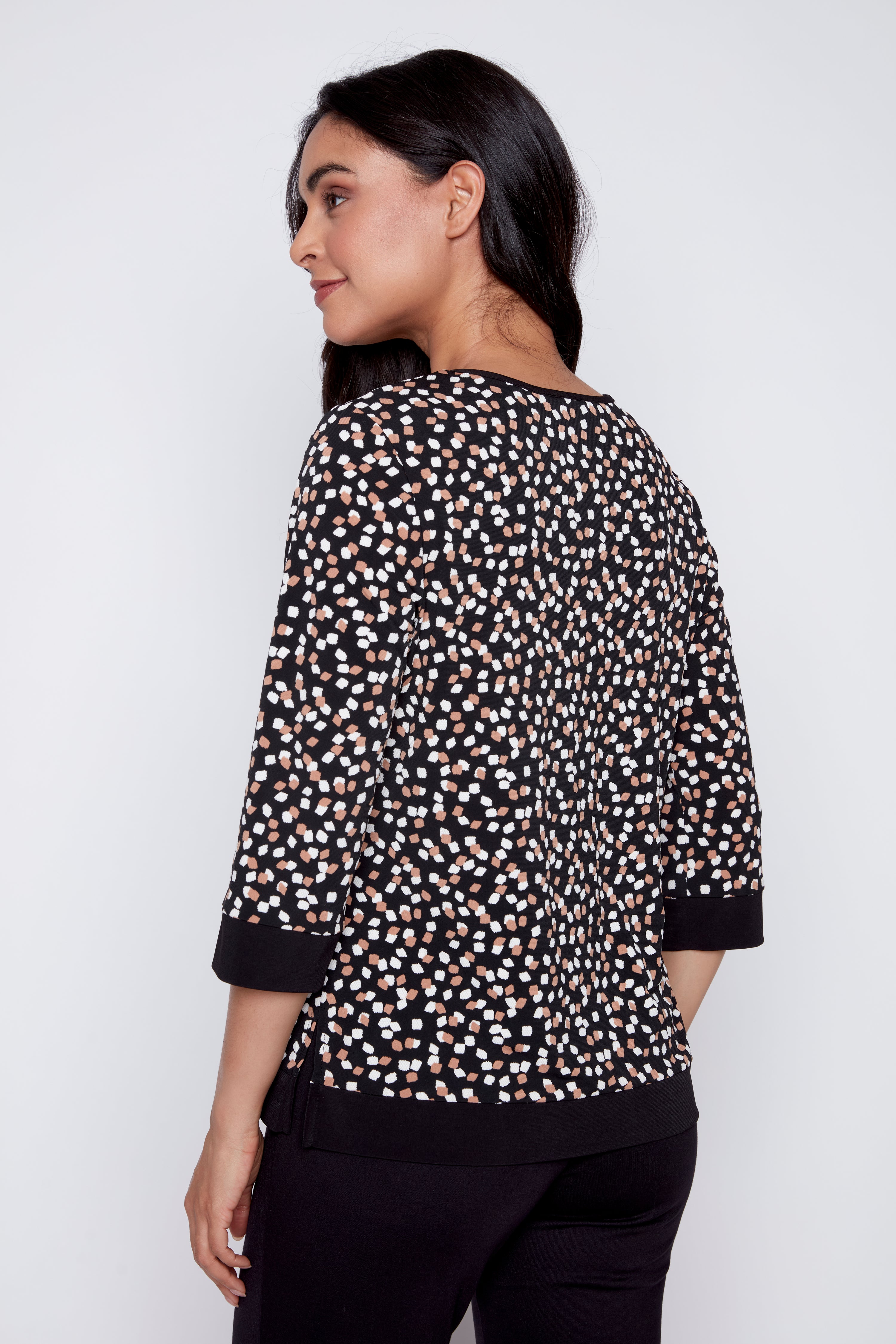 Contrast trim tunic