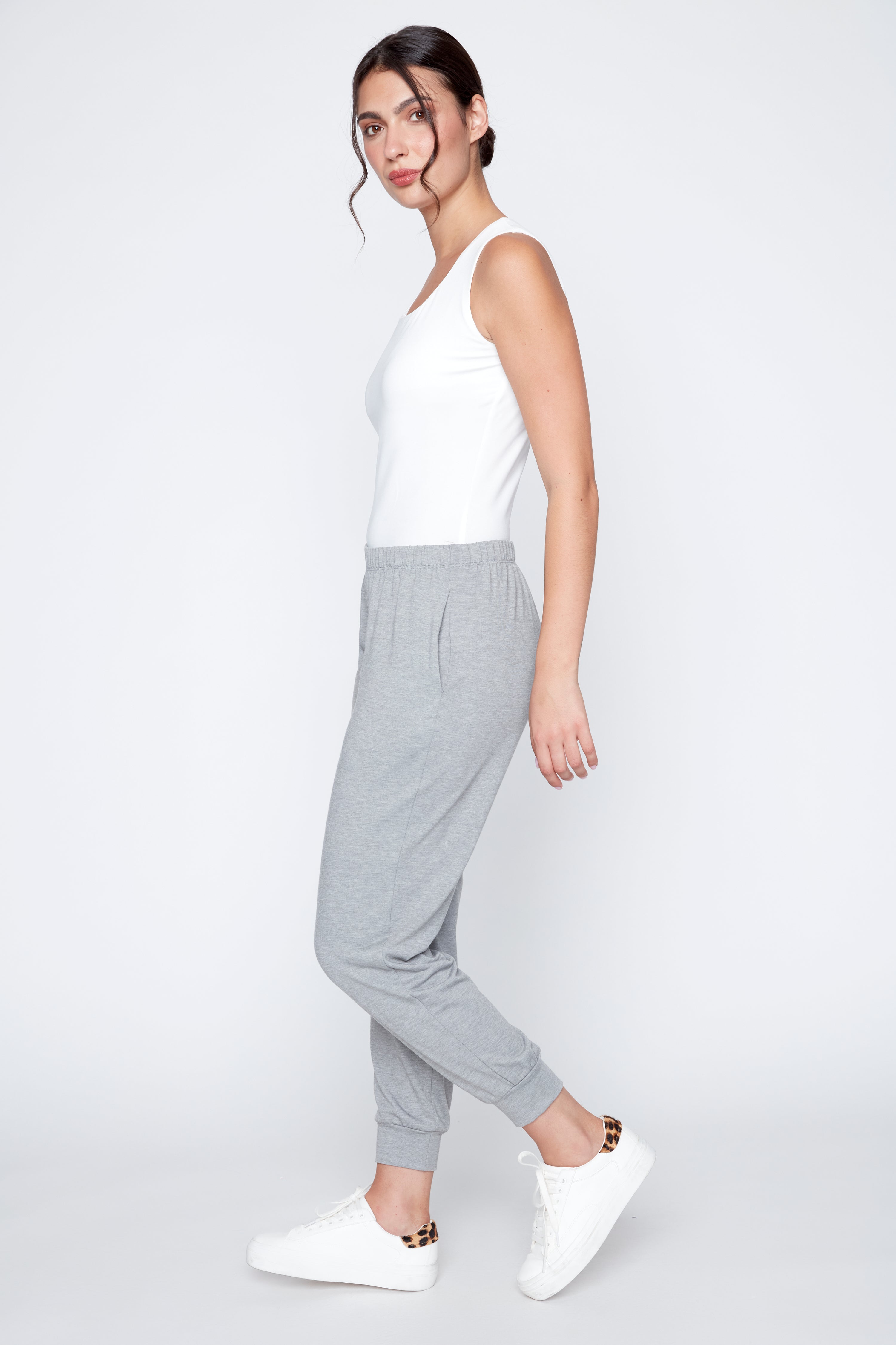 French terry pull on pant