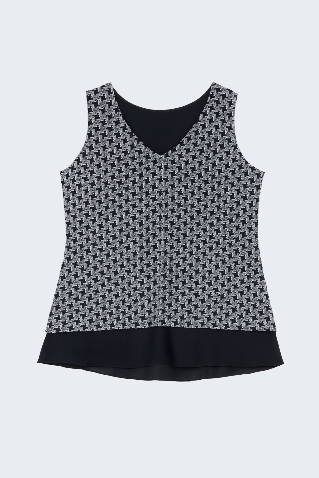 Foil knit top with sequins detail