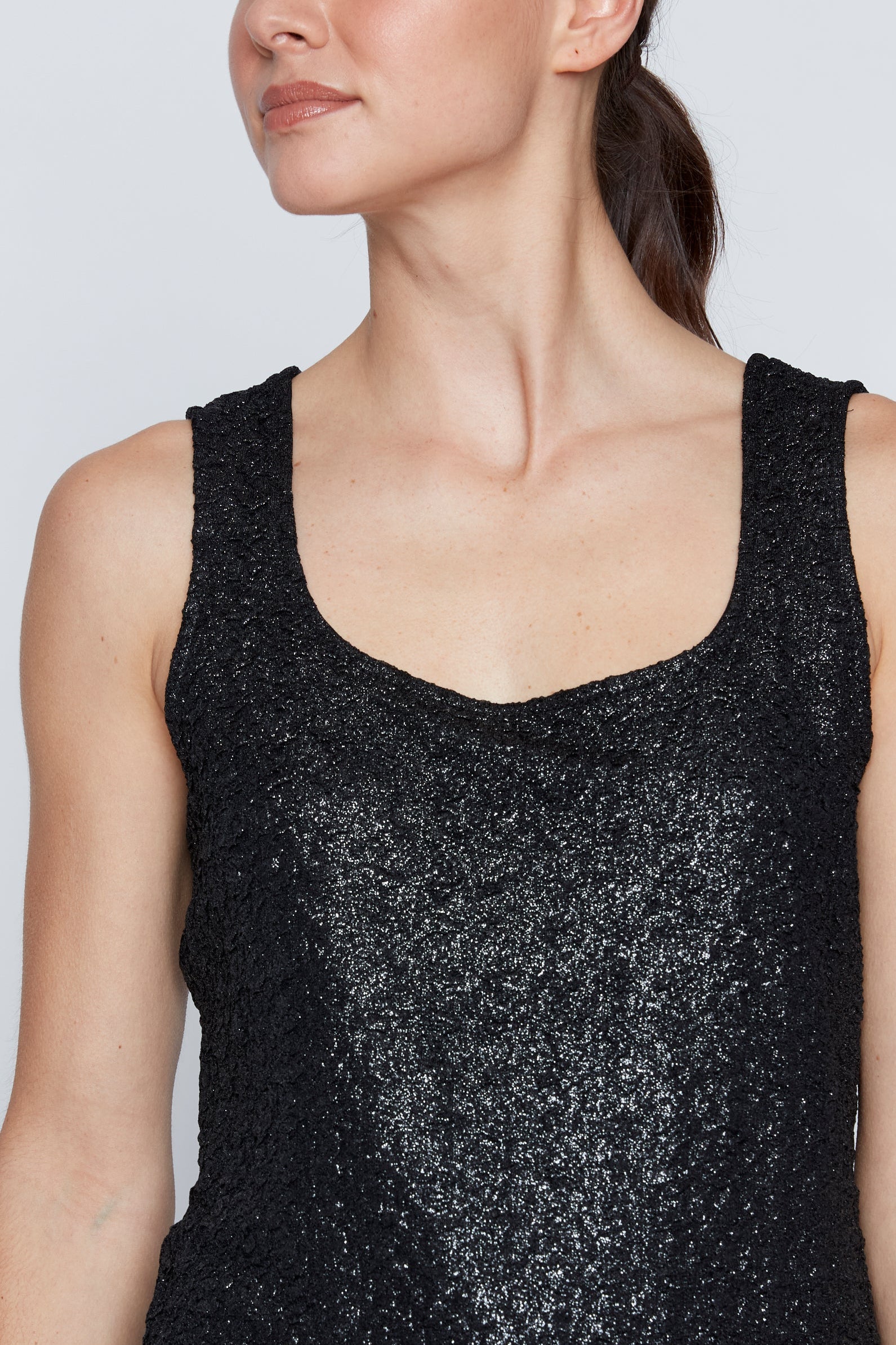 Square neck lurex cami