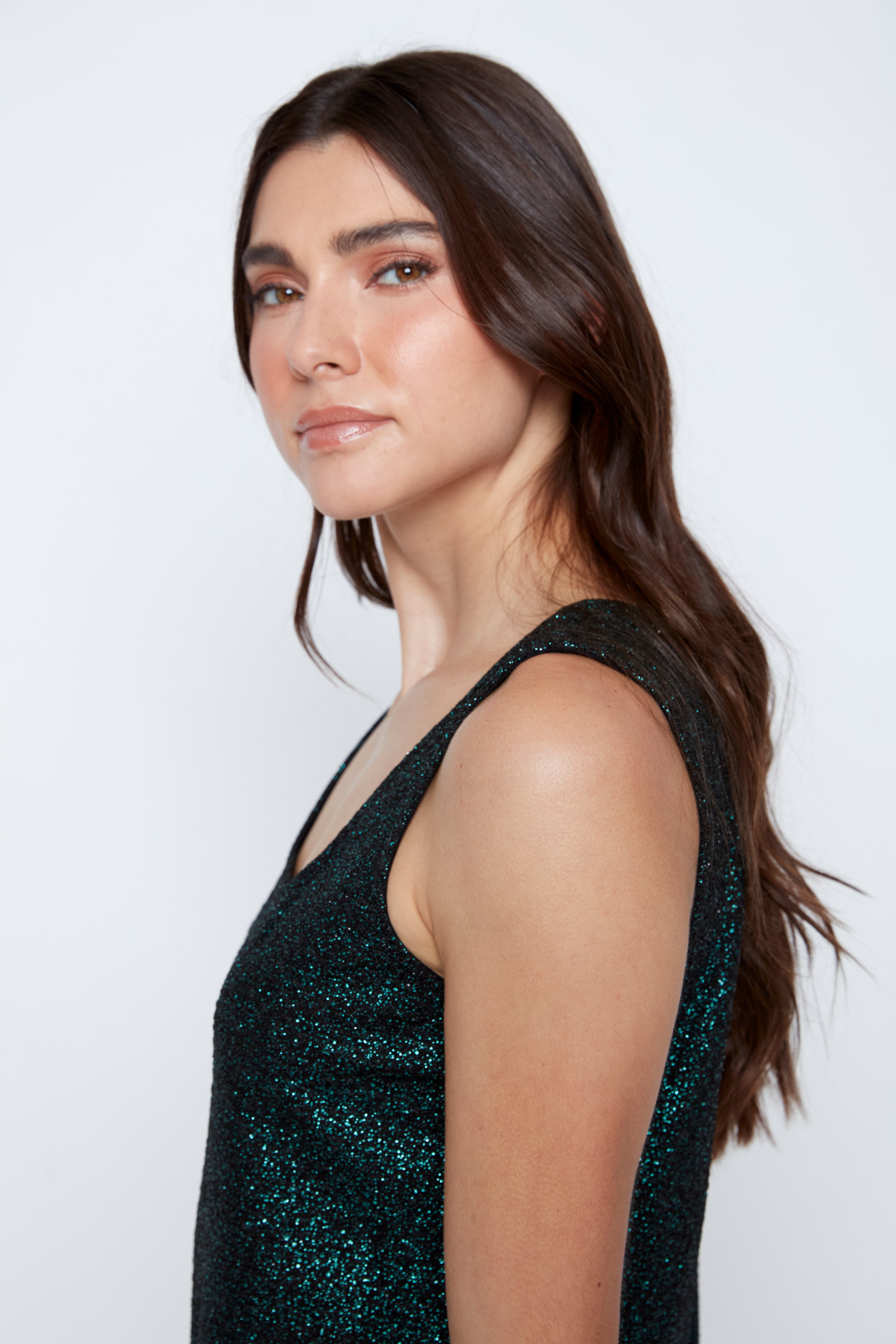 Square neck foil cami