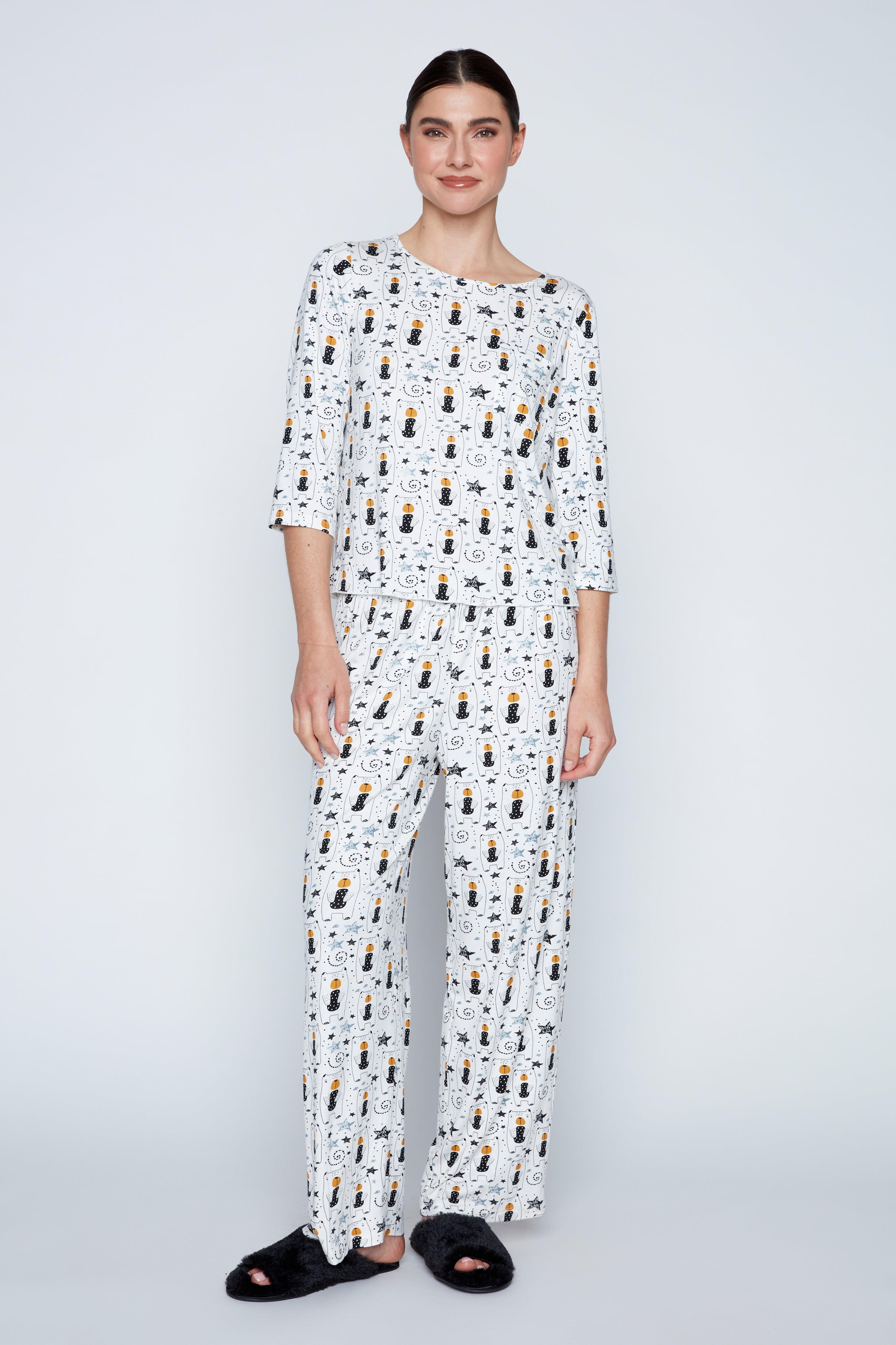 Doggie design knit pyjama set