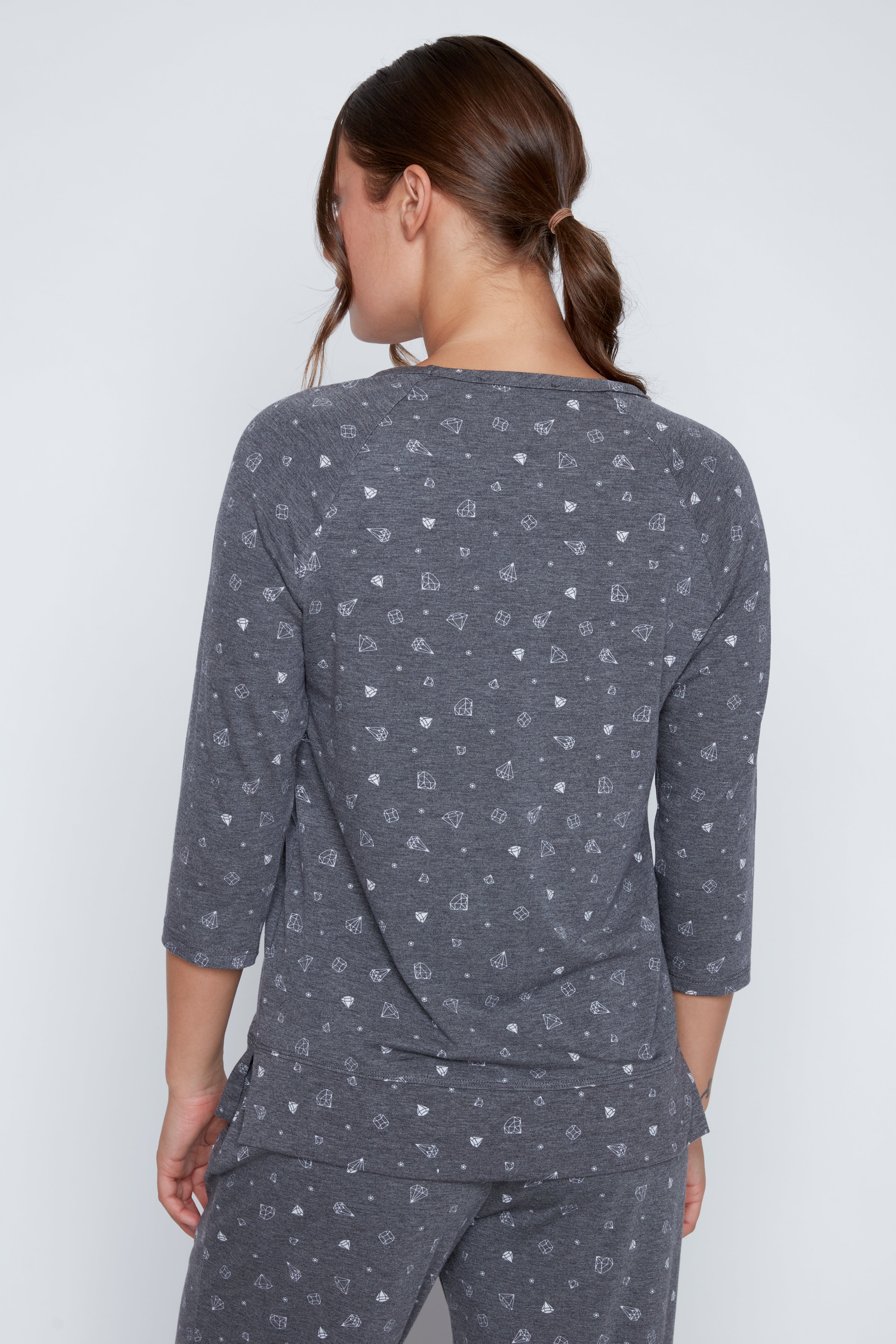 Diamond design knit loungewear set