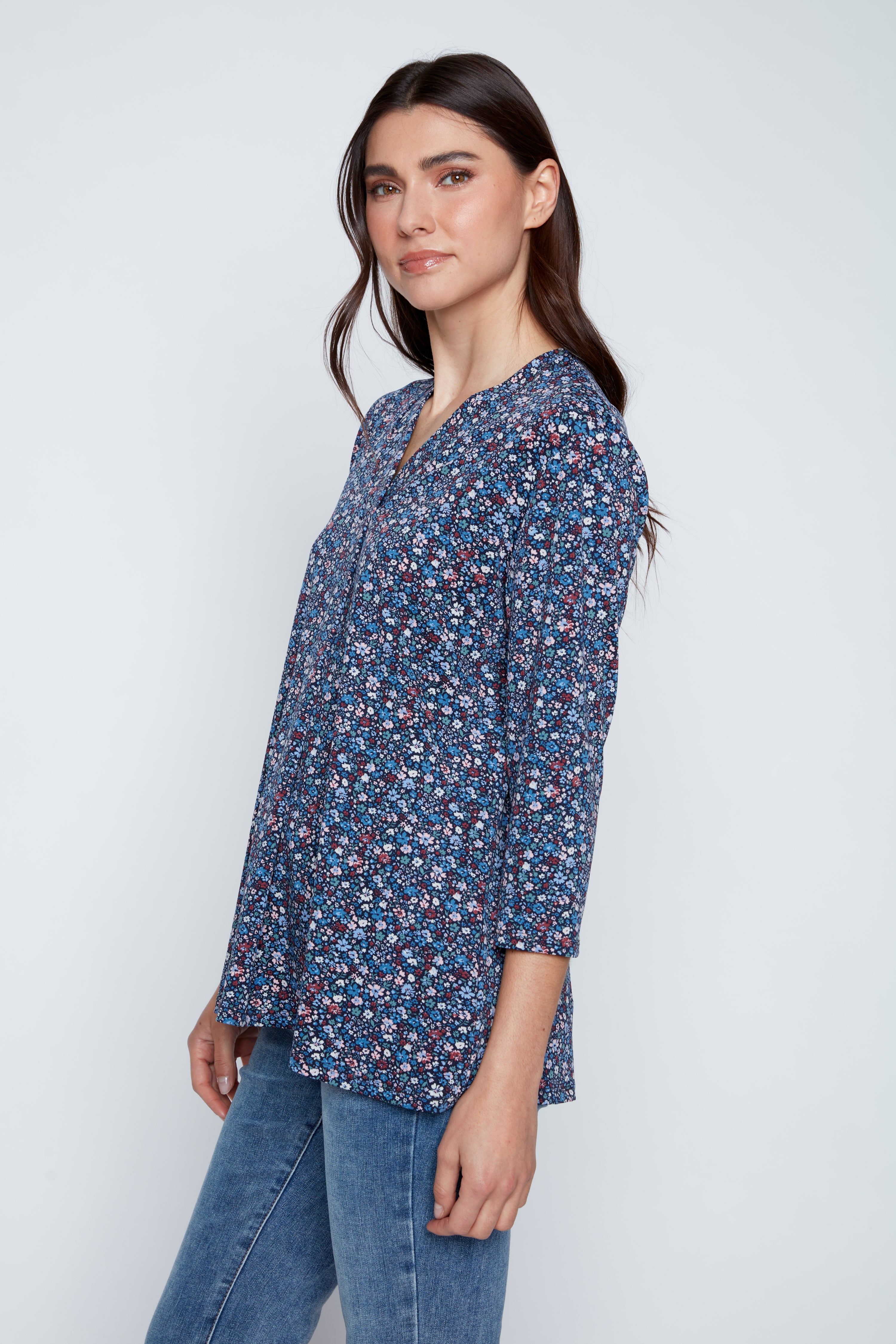 Mini floral knit top