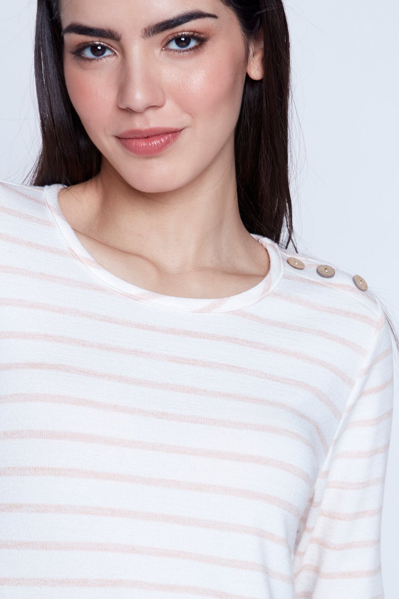 Button accent long sleeve top