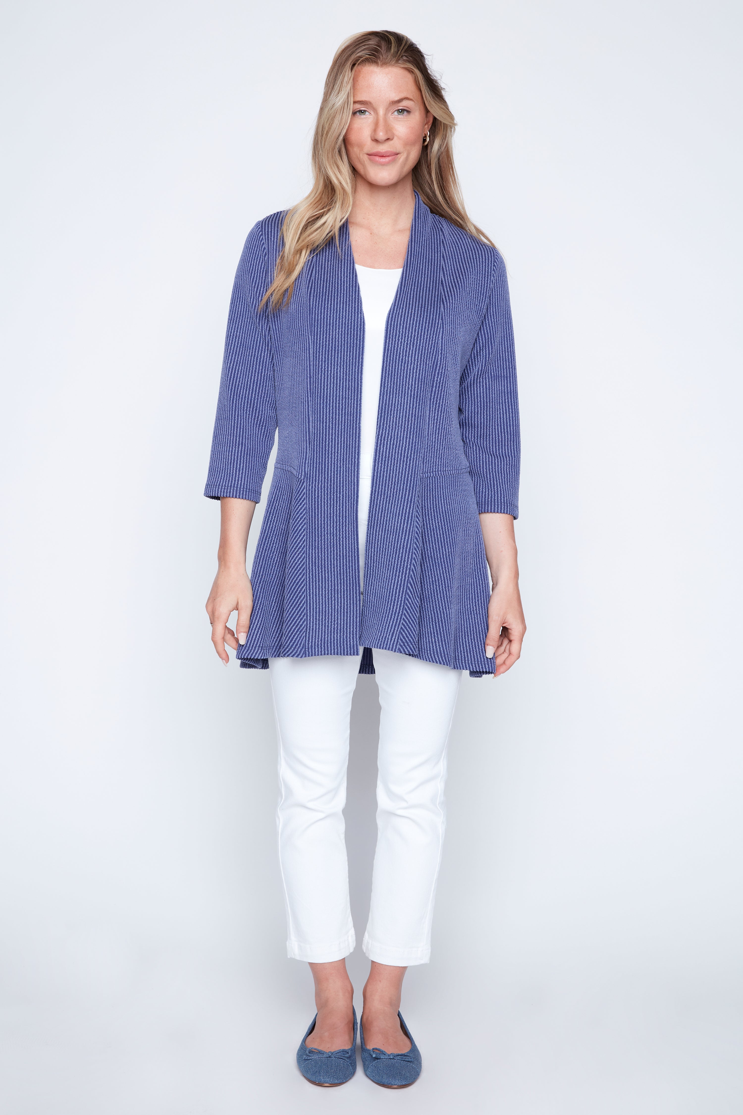 Two tone rib cardigan