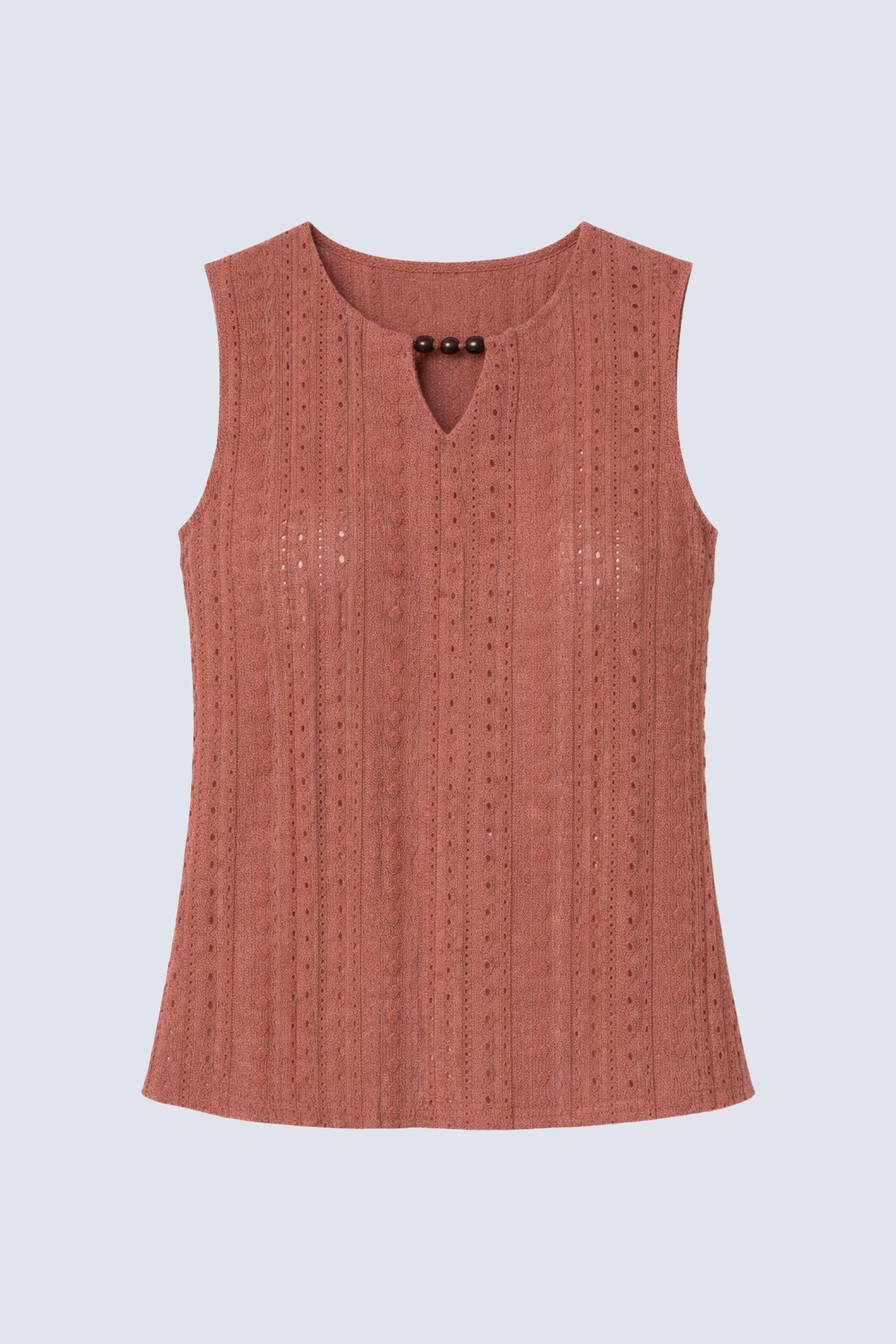 Bead detail eyelet cami