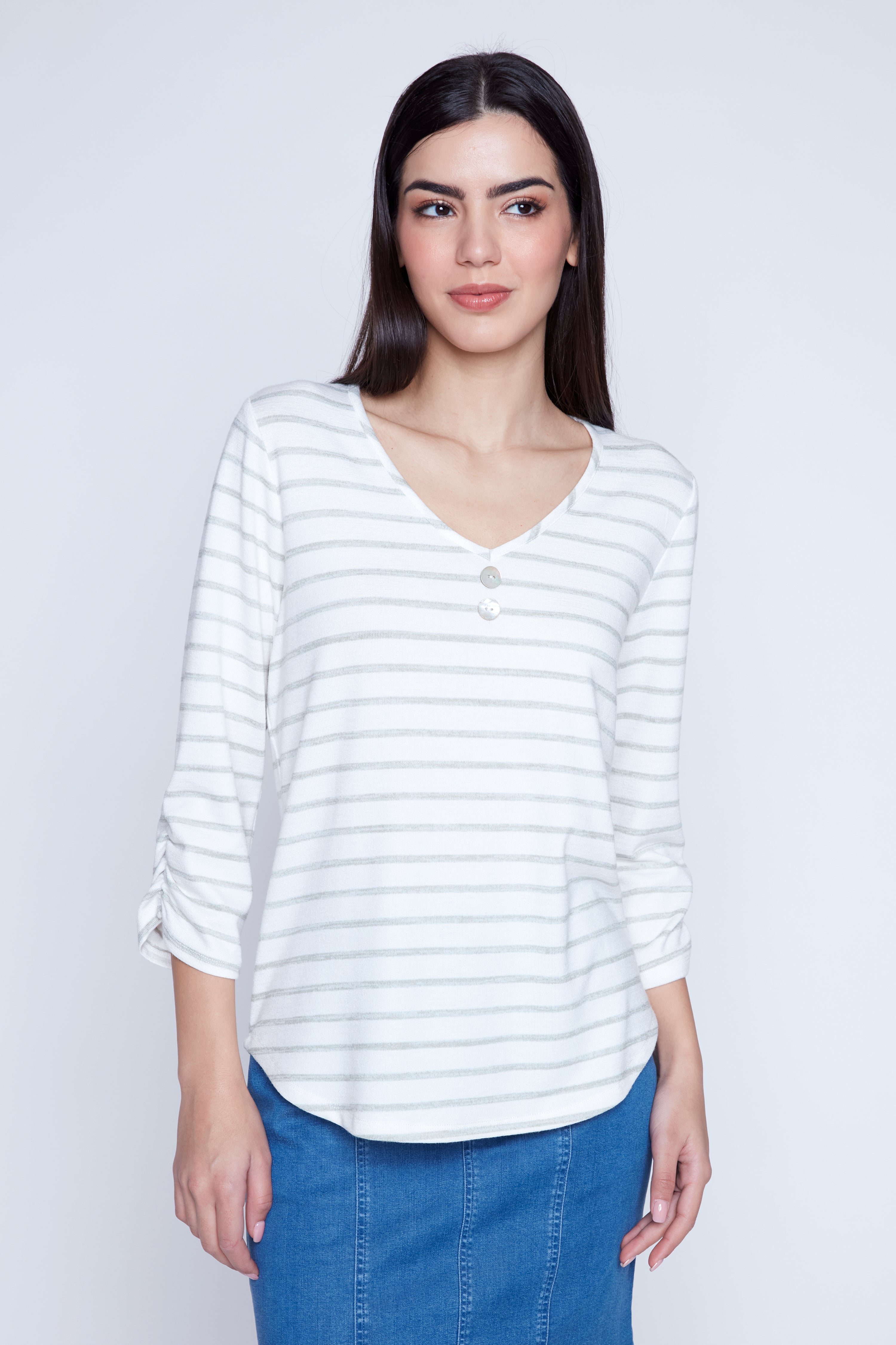 Stripe knit top