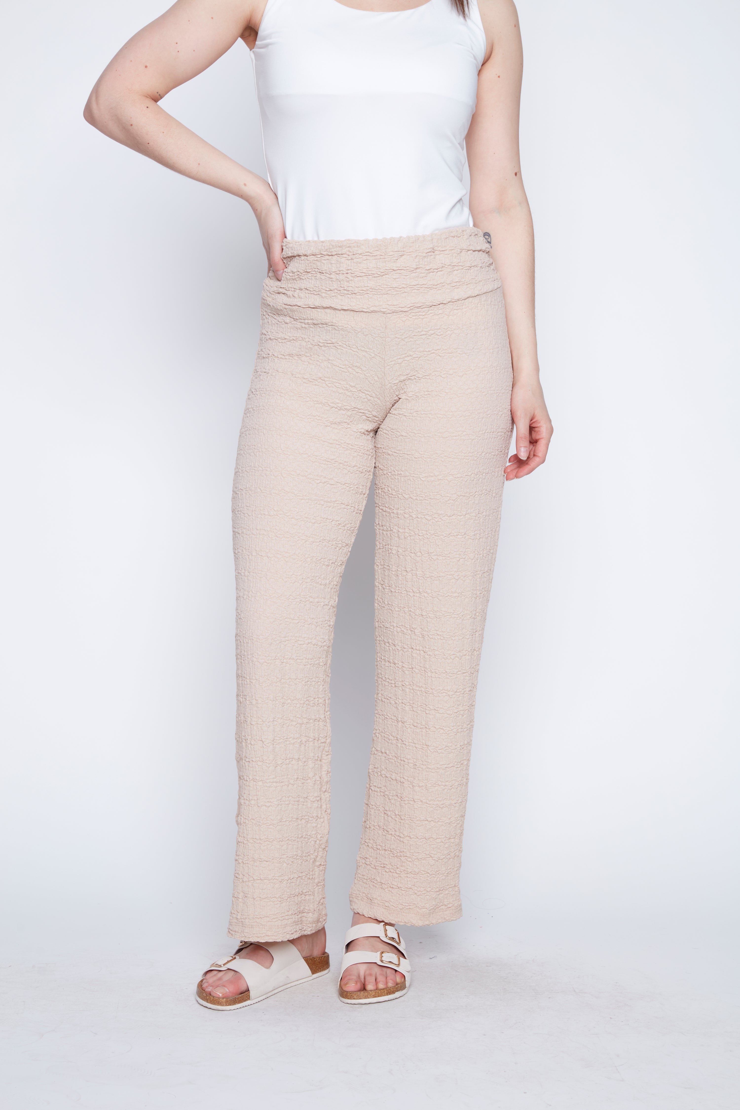 Pull on crinkle puff pant