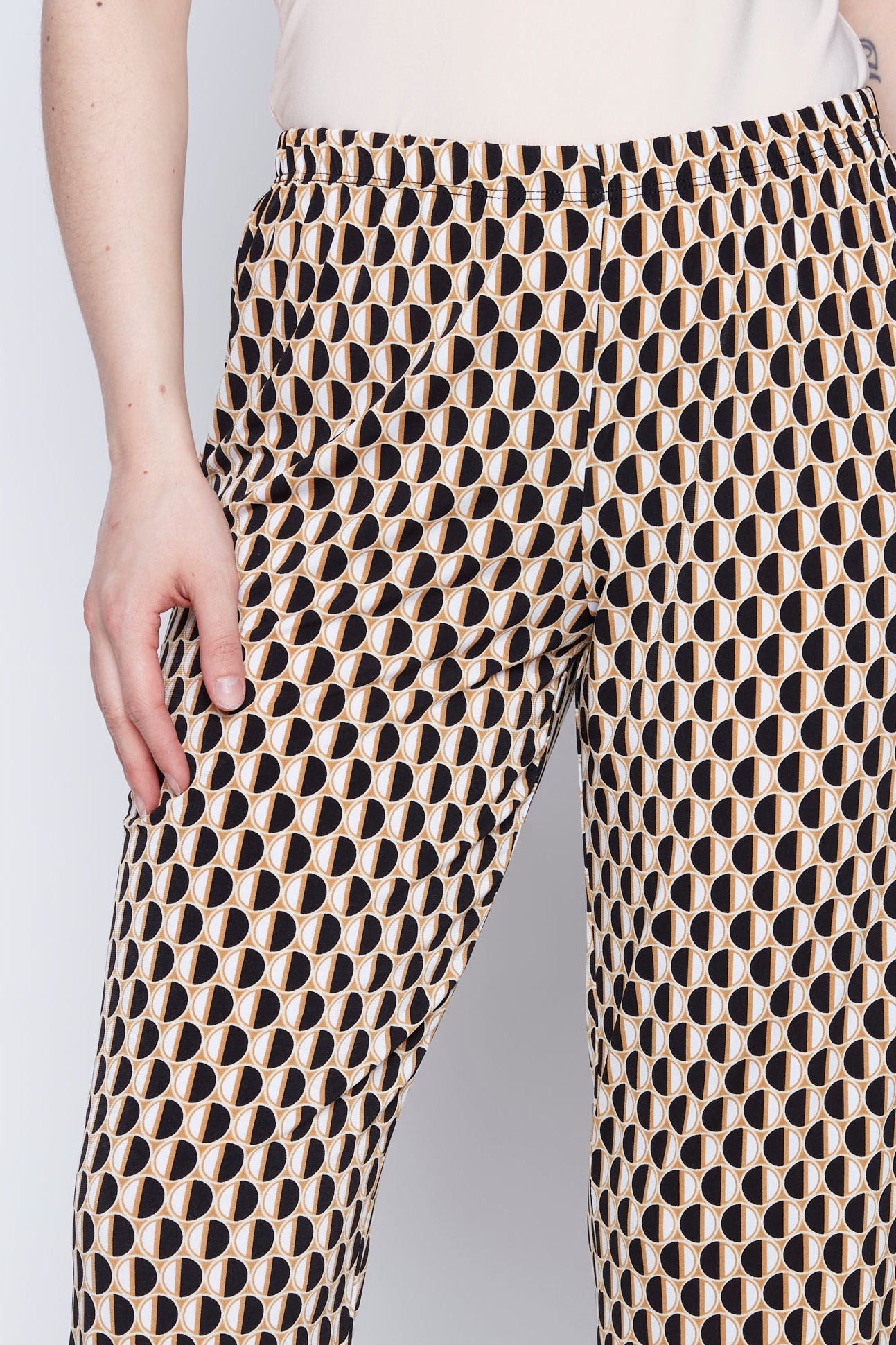 Caramel abstract print pant