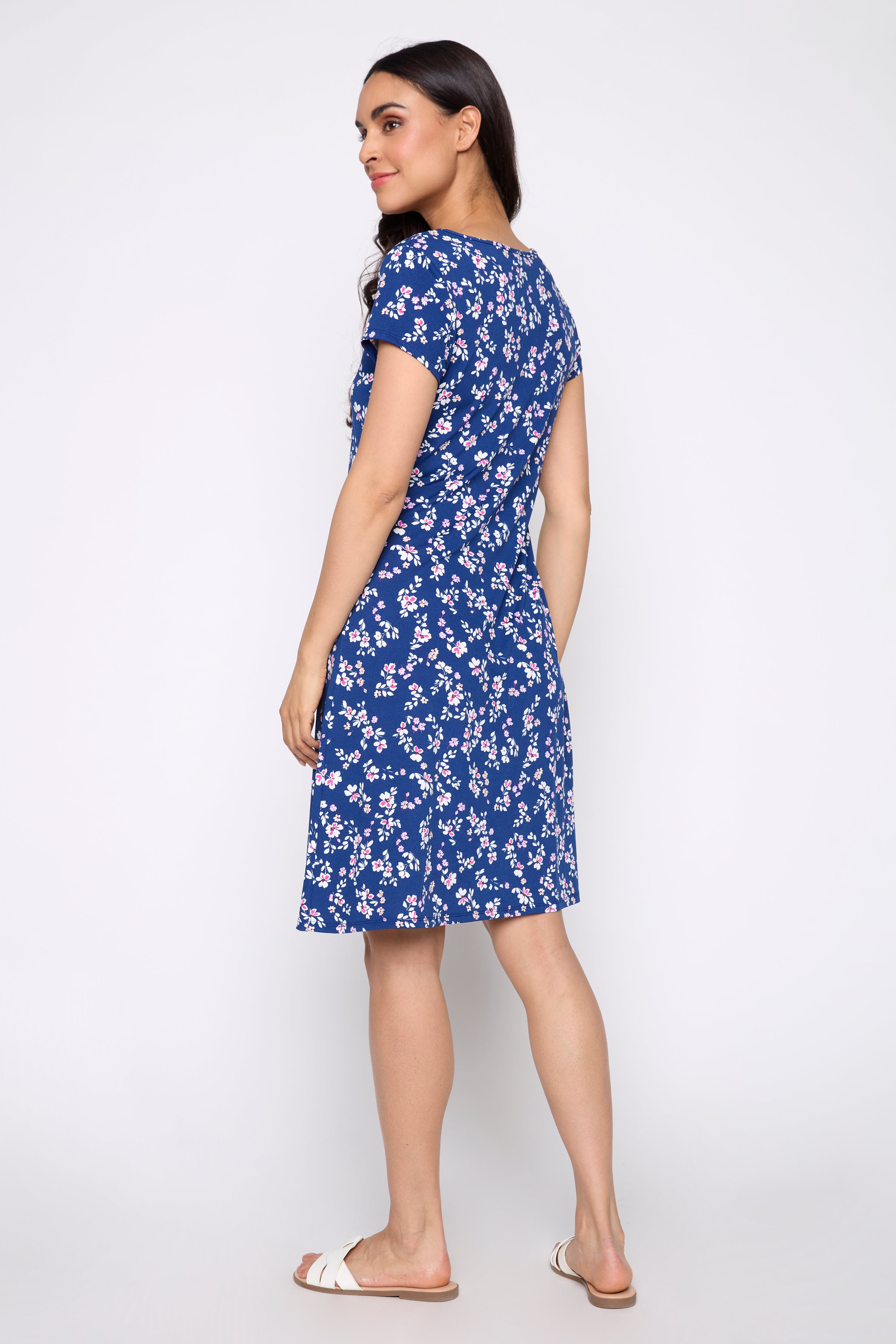 La robe trapèze à imprimé floral