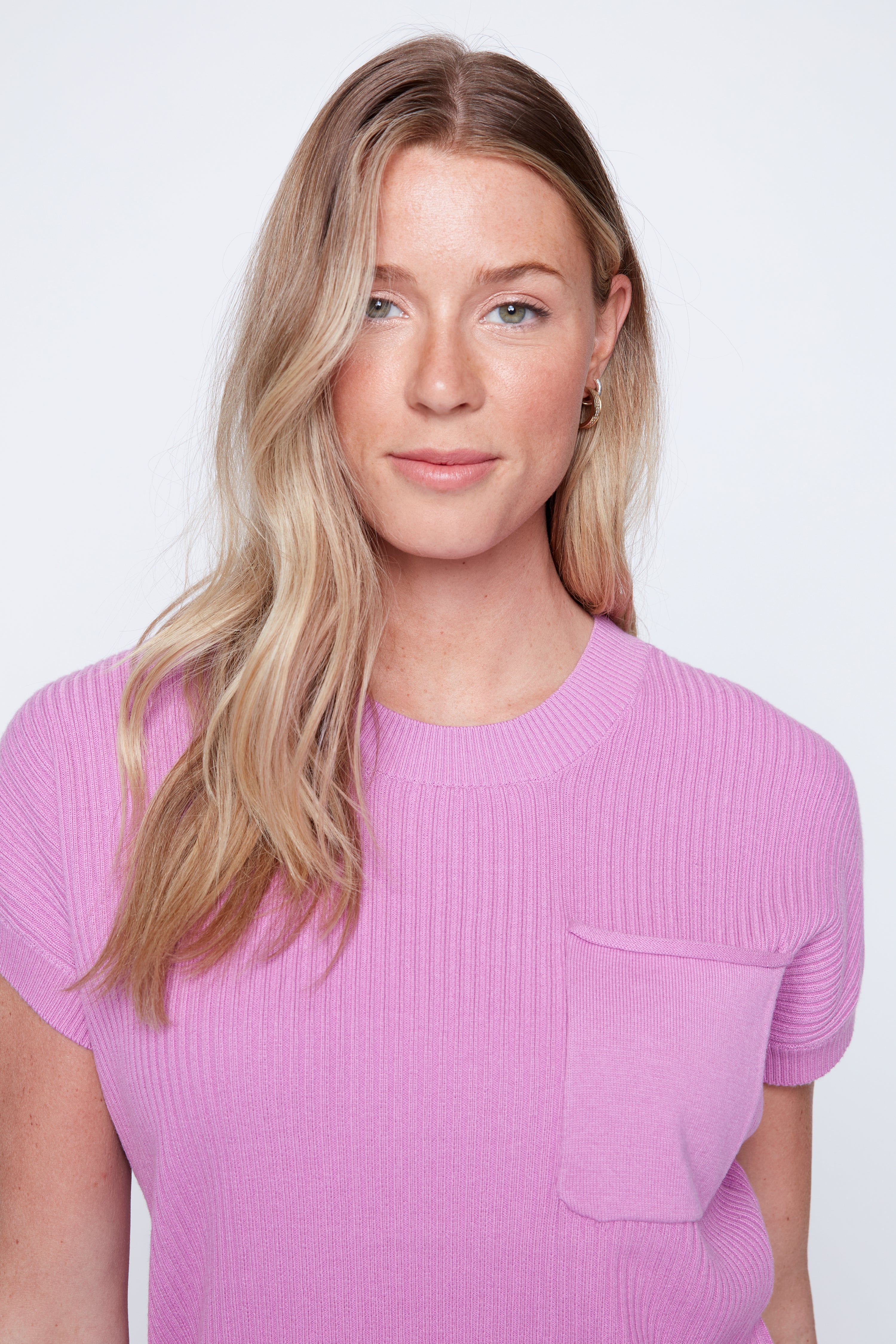 Cotton blend relaxed sweater