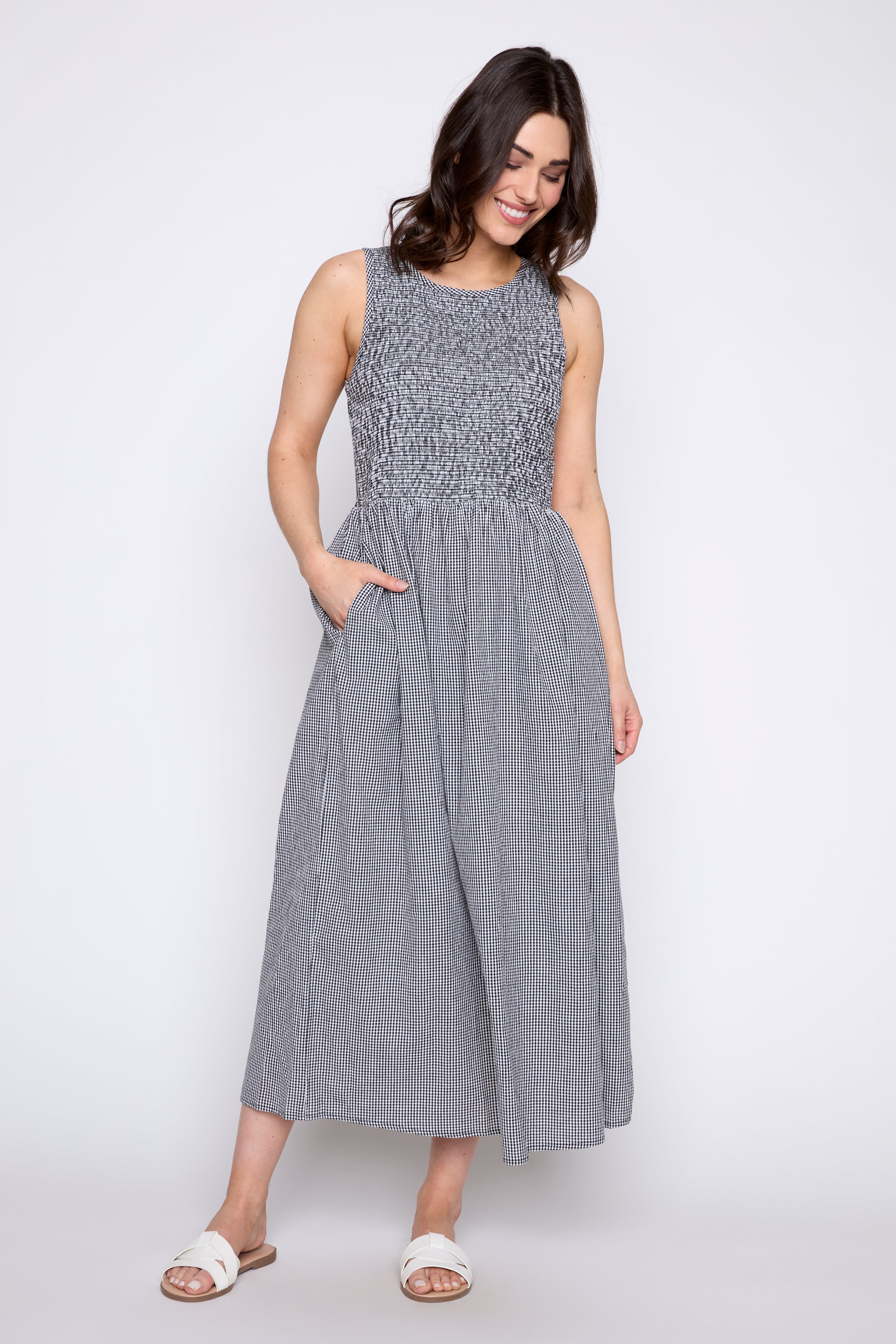 La robe vichy smockée