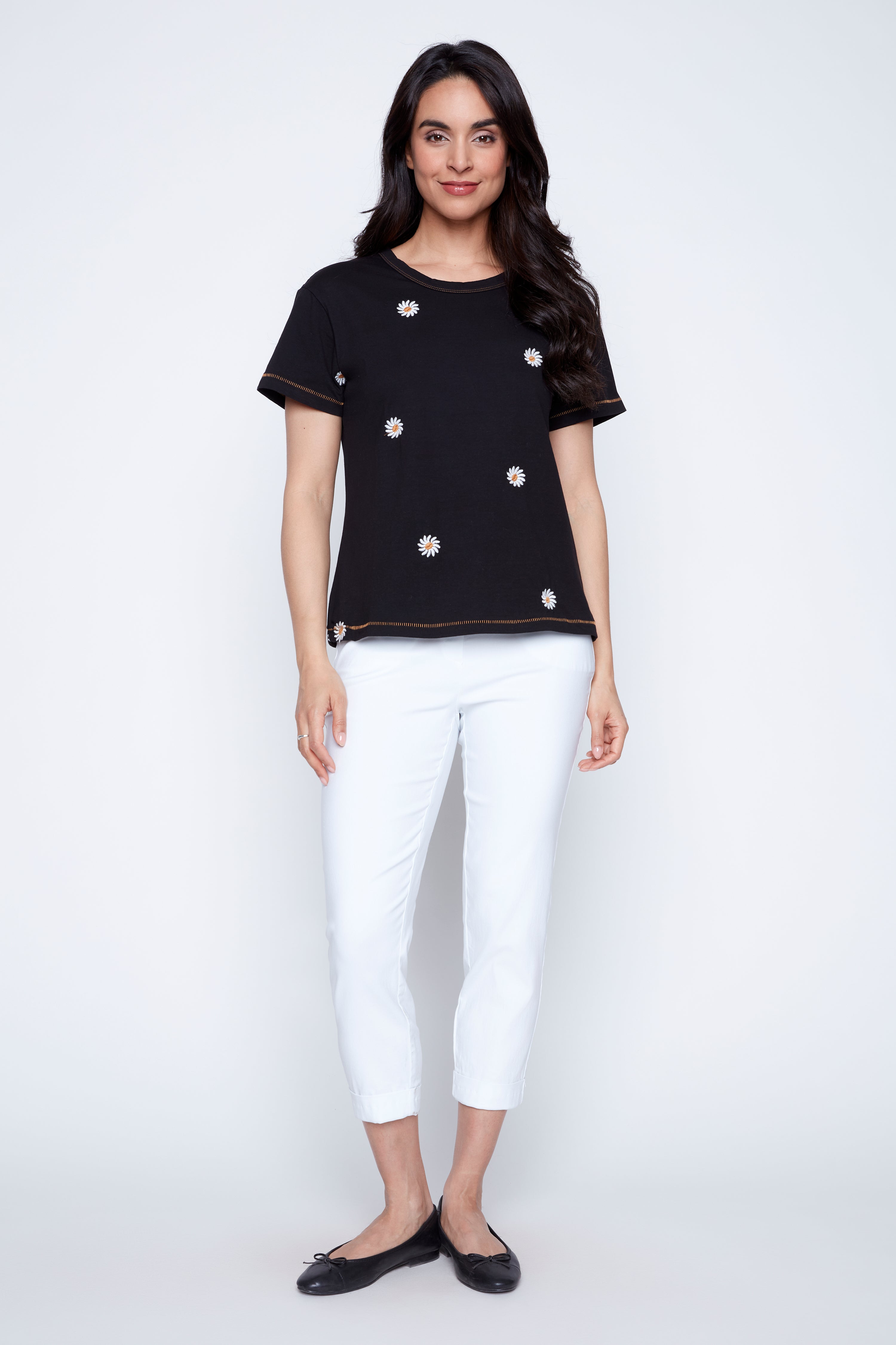 Daisy embroidered t-shirt