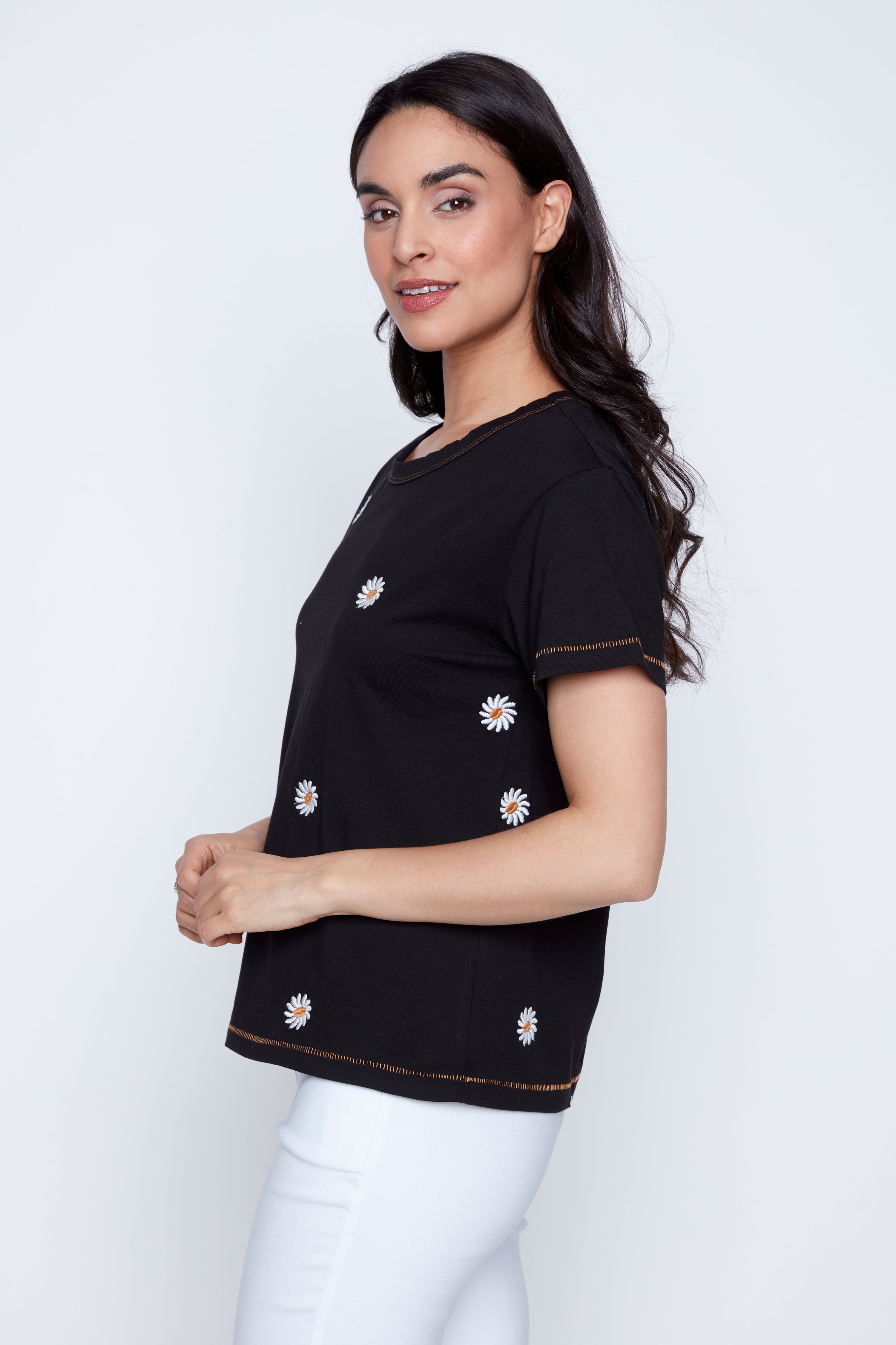Daisy embroidered t-shirt