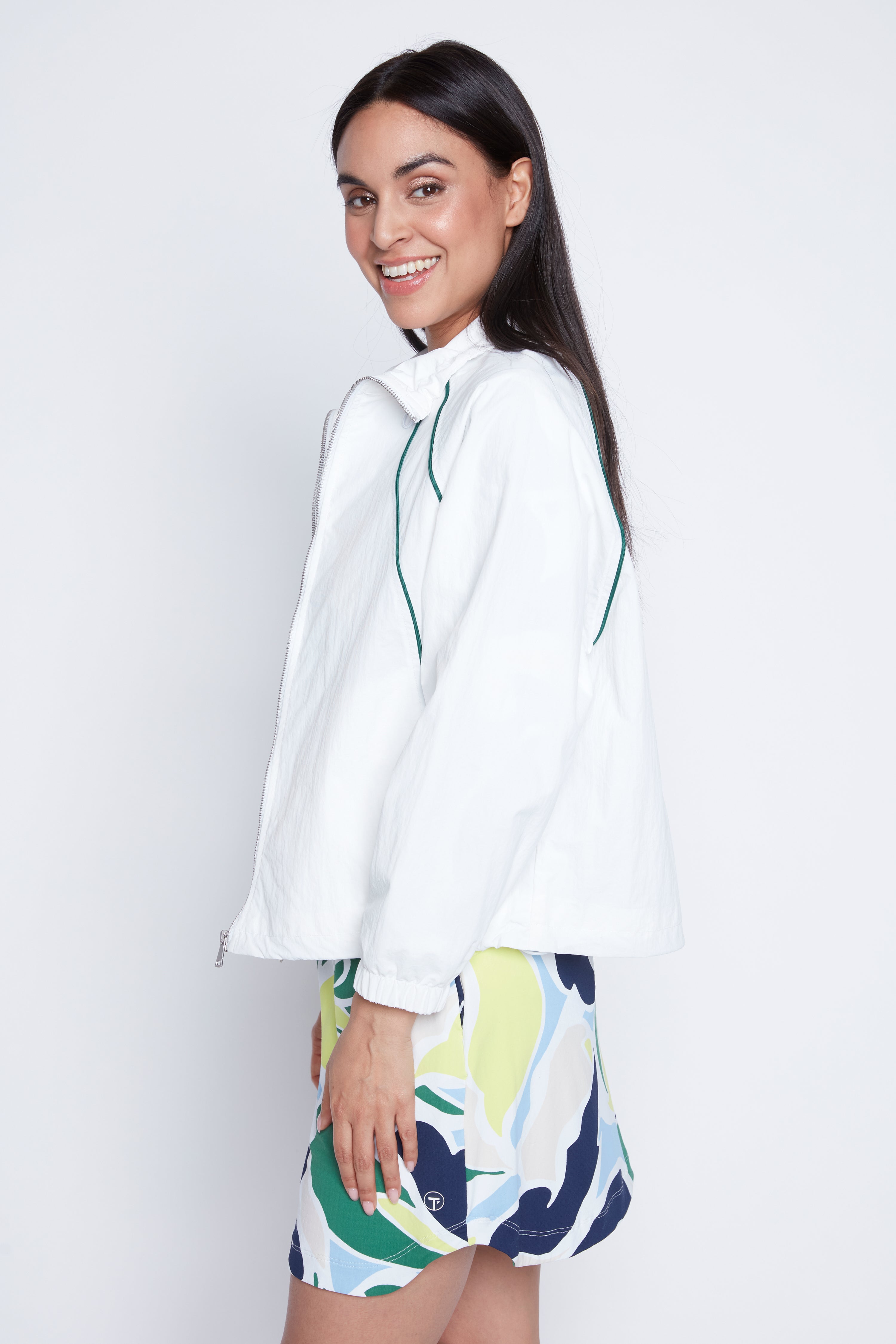 Classic nylon zip jacket