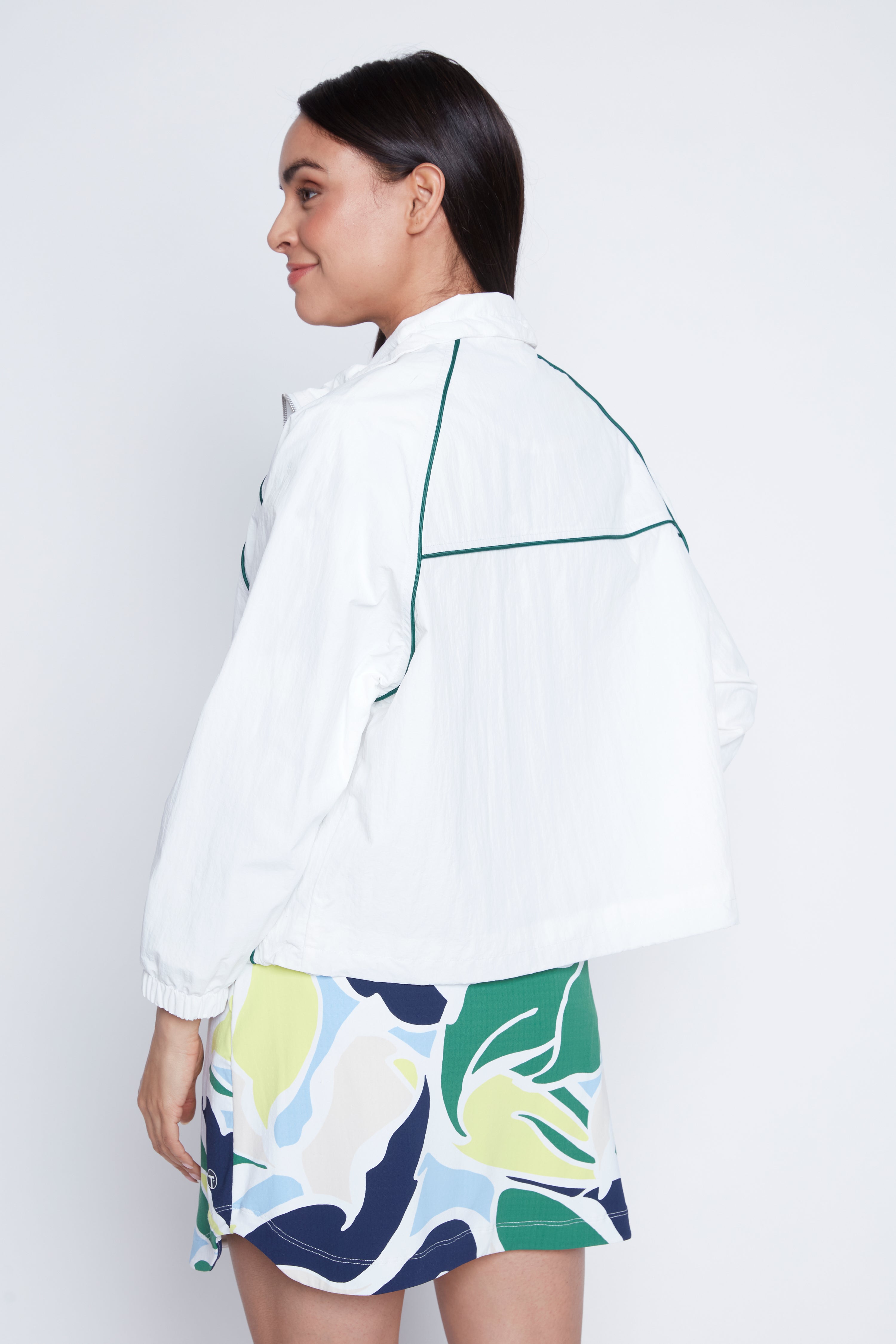 Classic nylon zip jacket