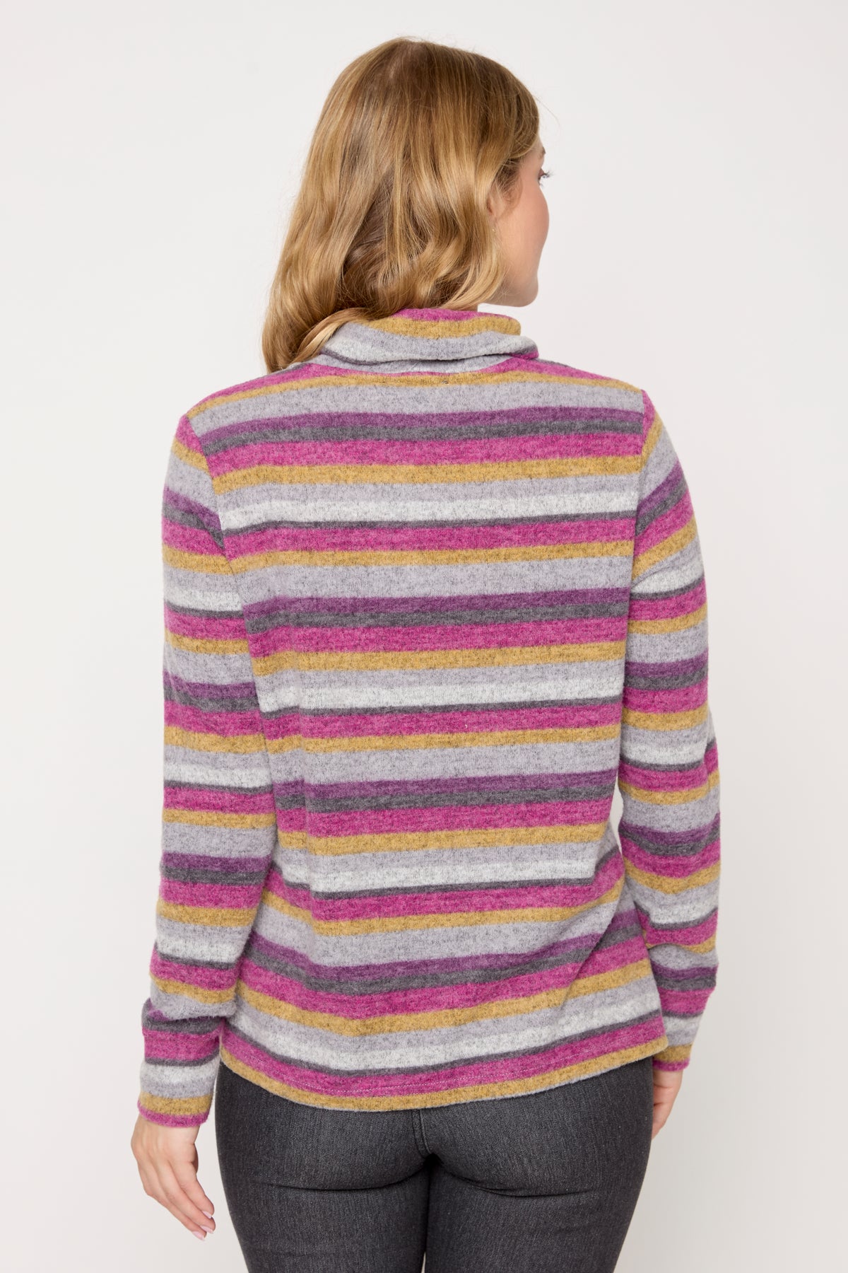 Stripe Funnel Neck Sweater