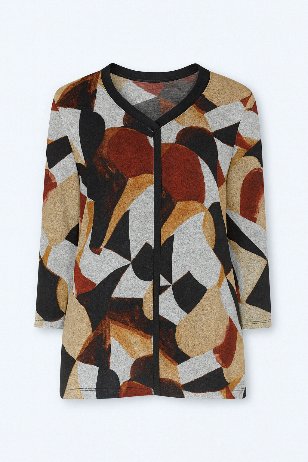 Abstract design knit top