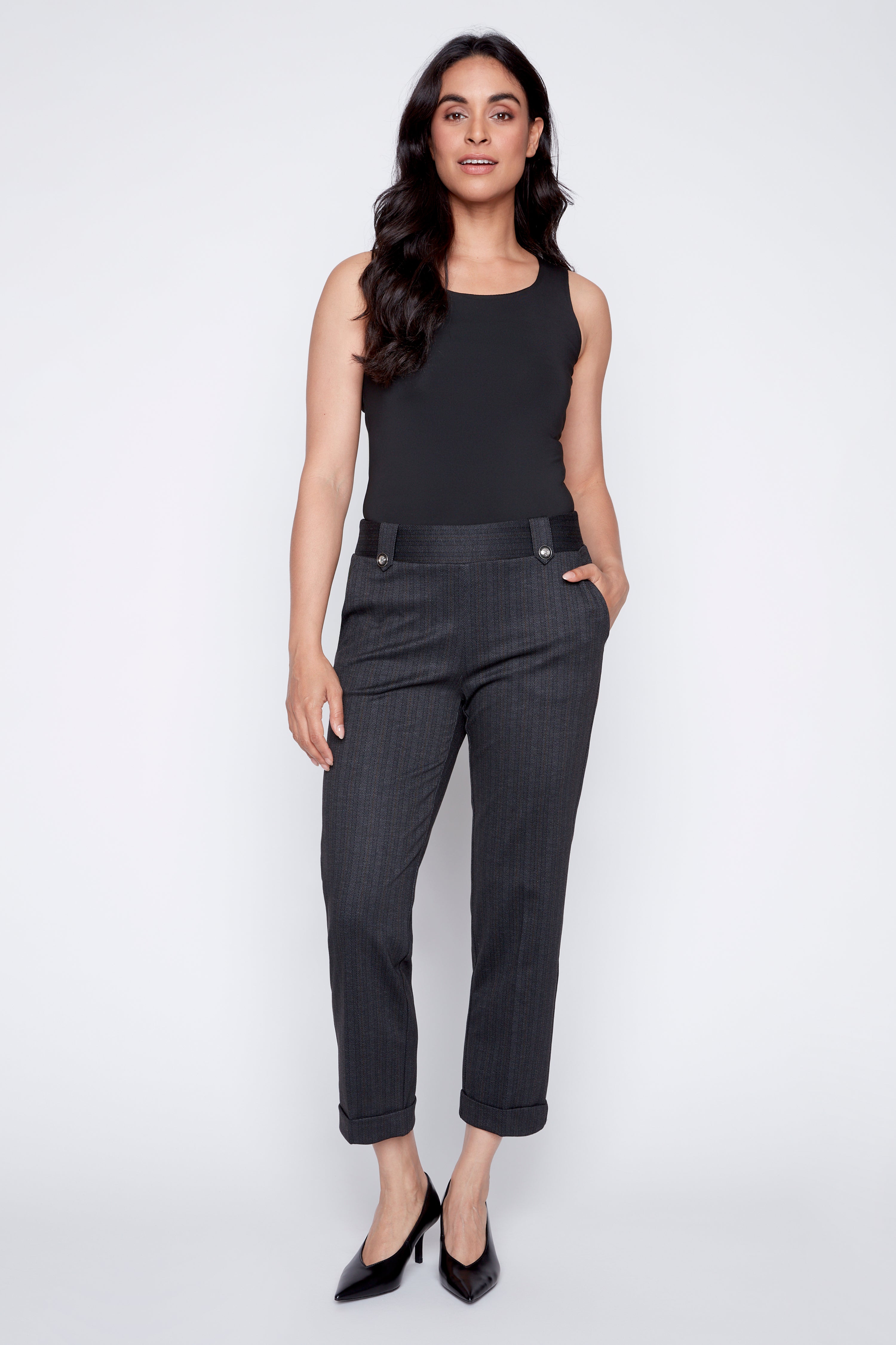 Printed turn cuff pdr pant