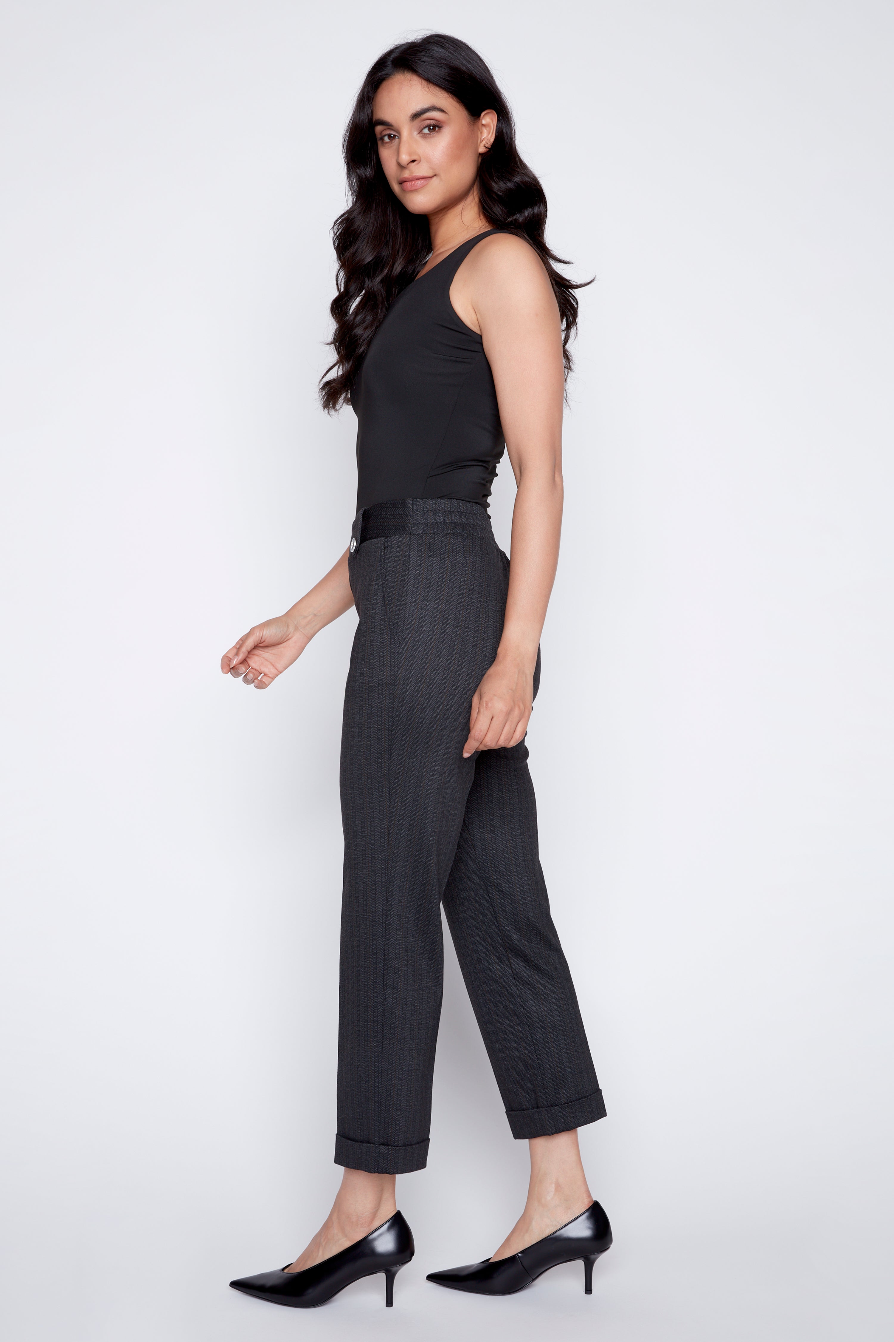 Printed turn cuff pdr pant