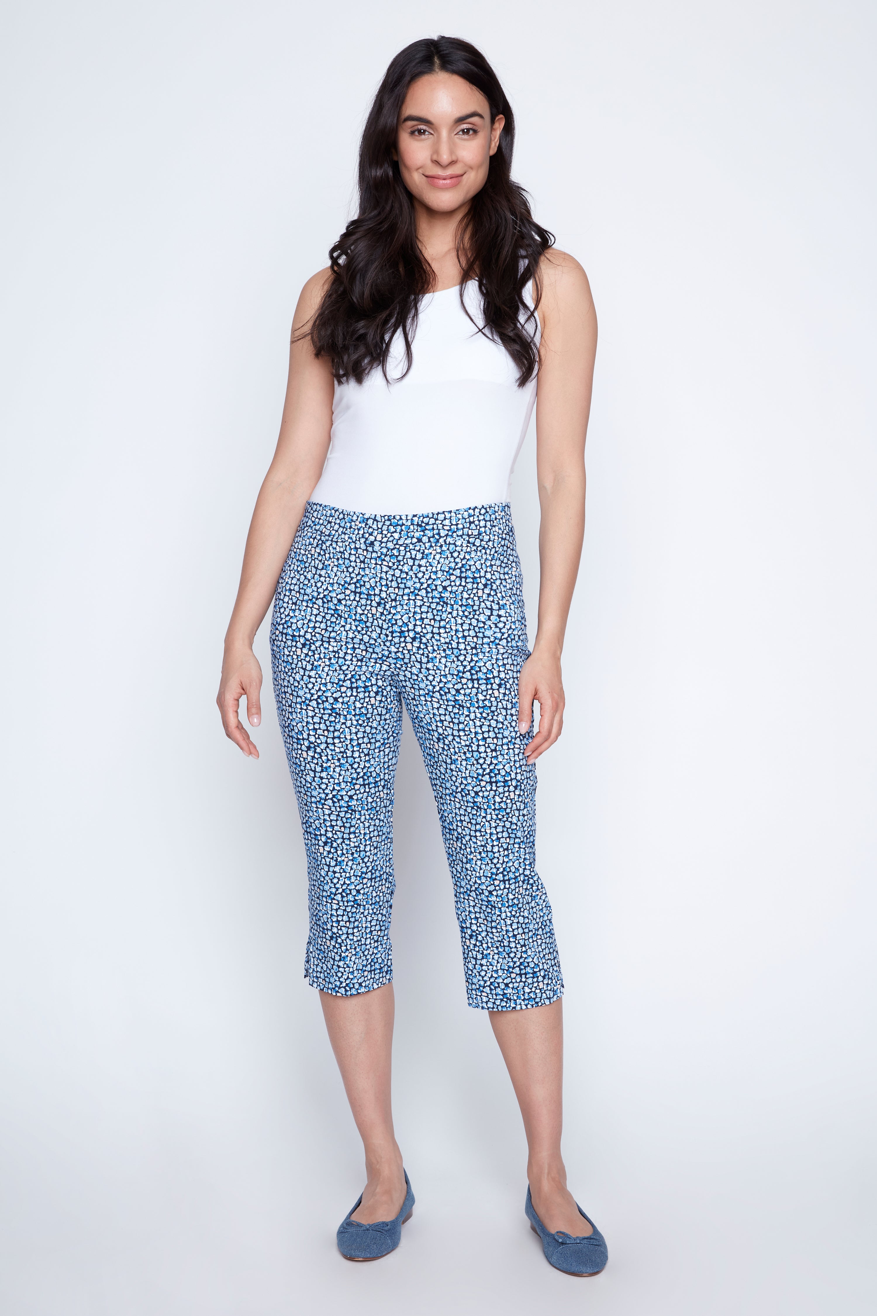 Le capri imprimé à jambes étroites
