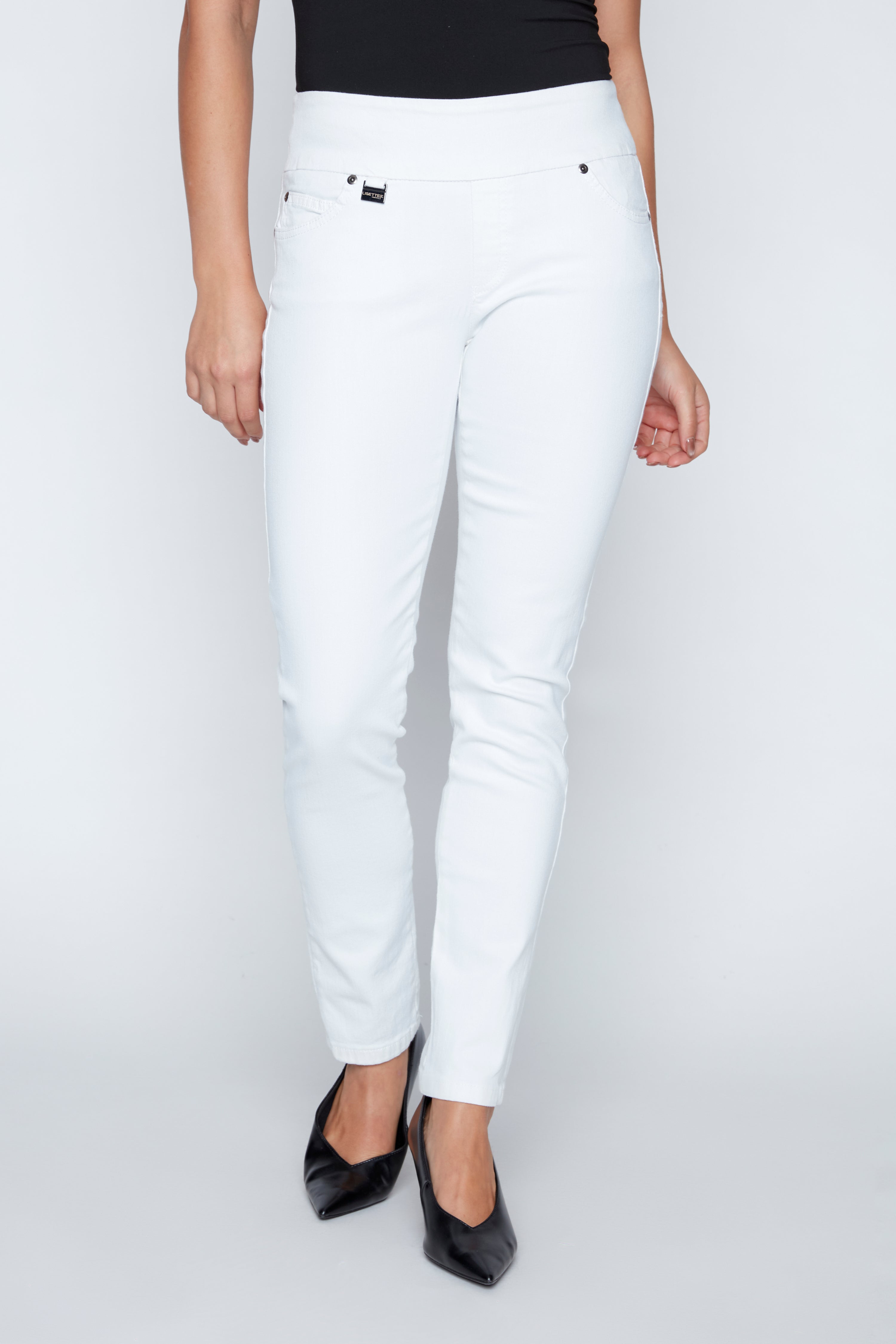 Pull on slim leg pant