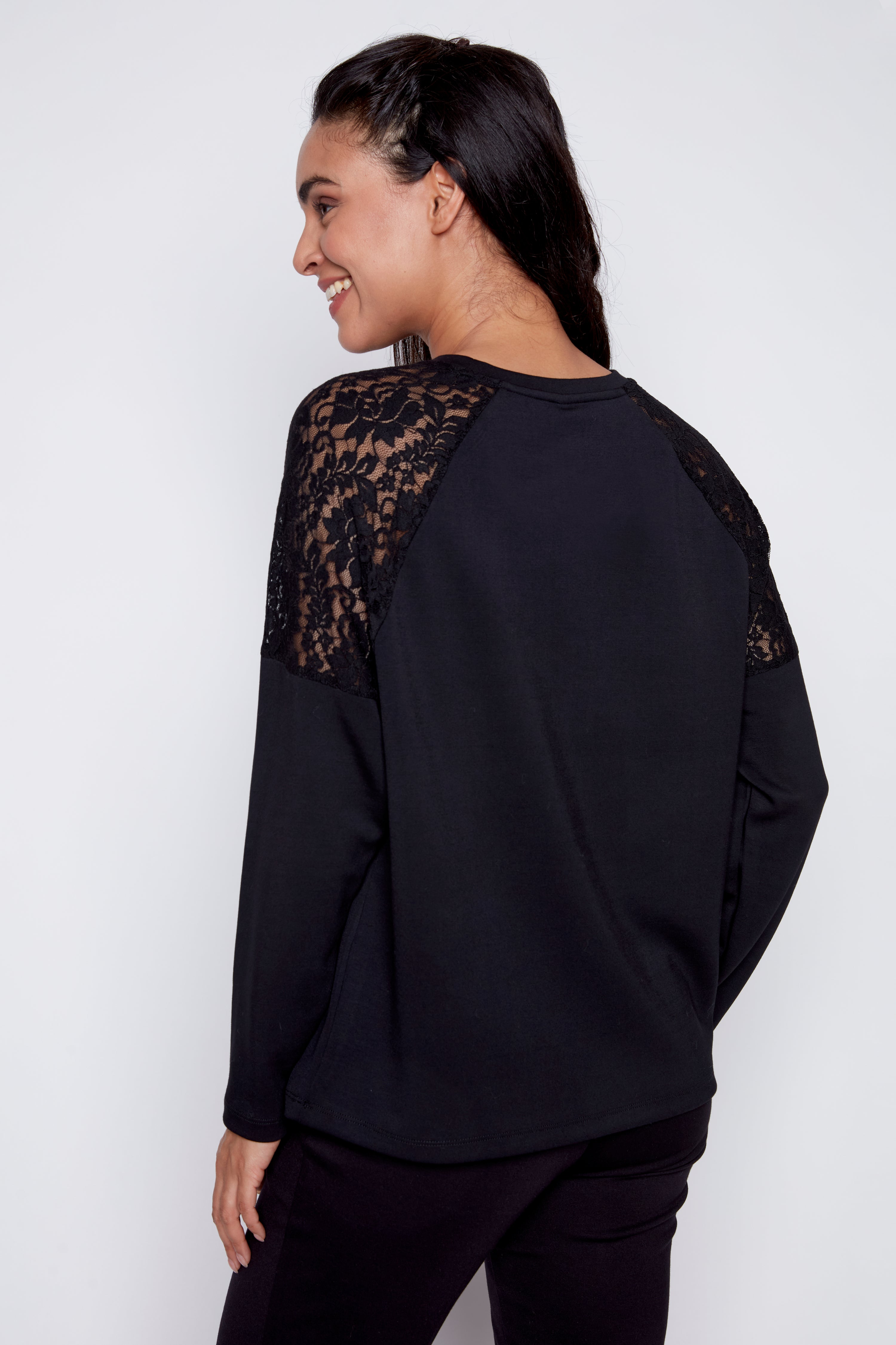 Lace trim top