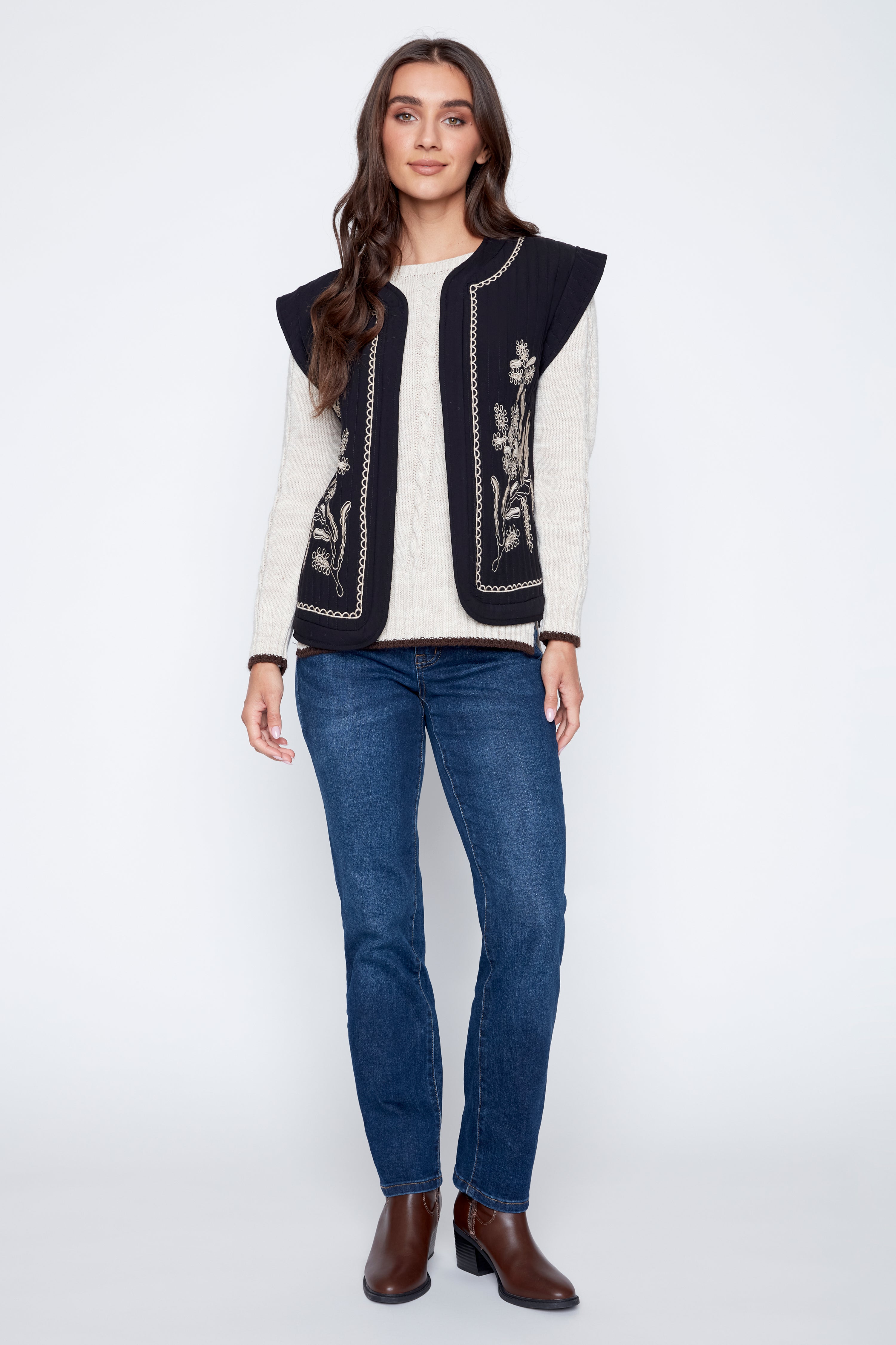 Embroidered vest