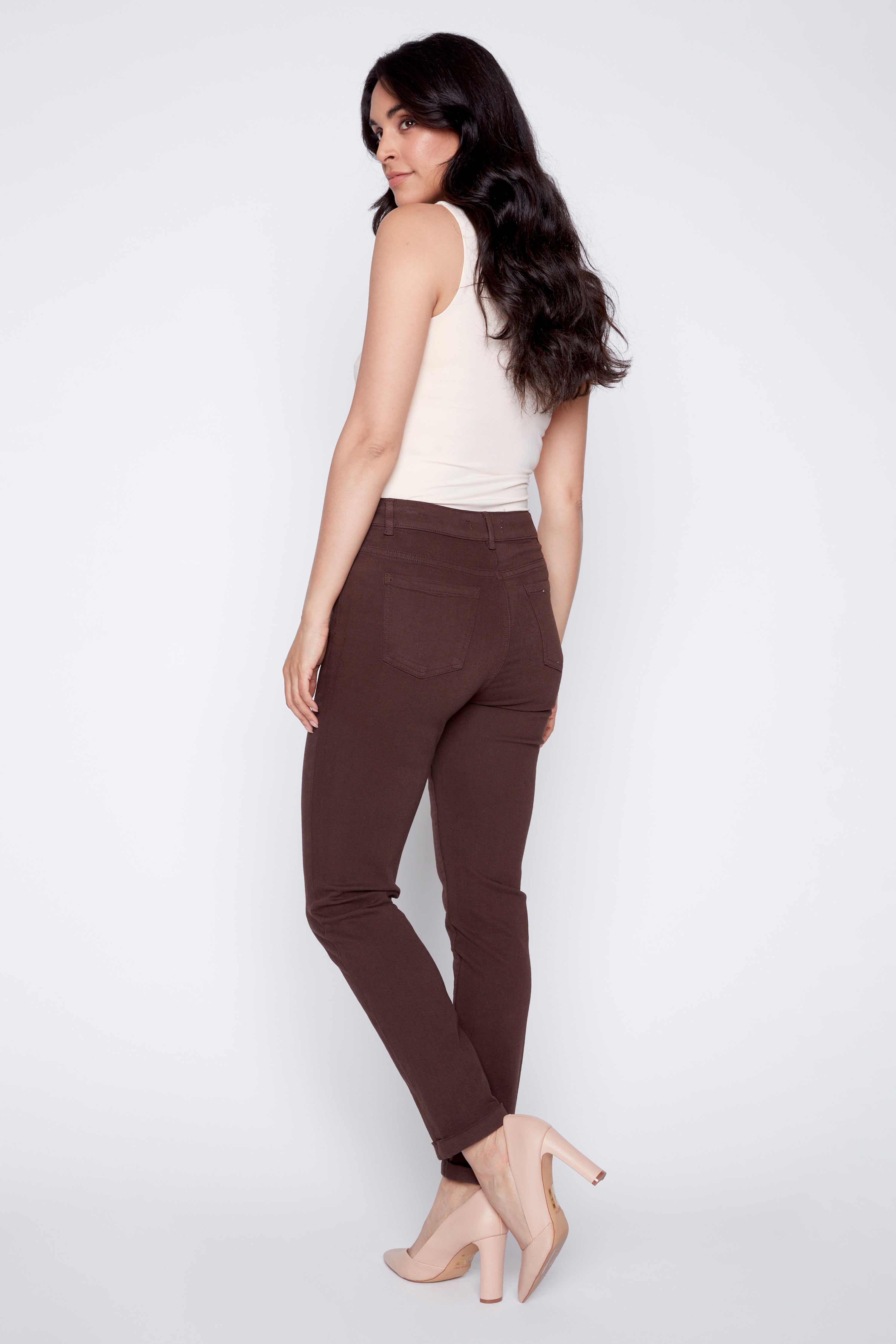 Slim leg colored jean