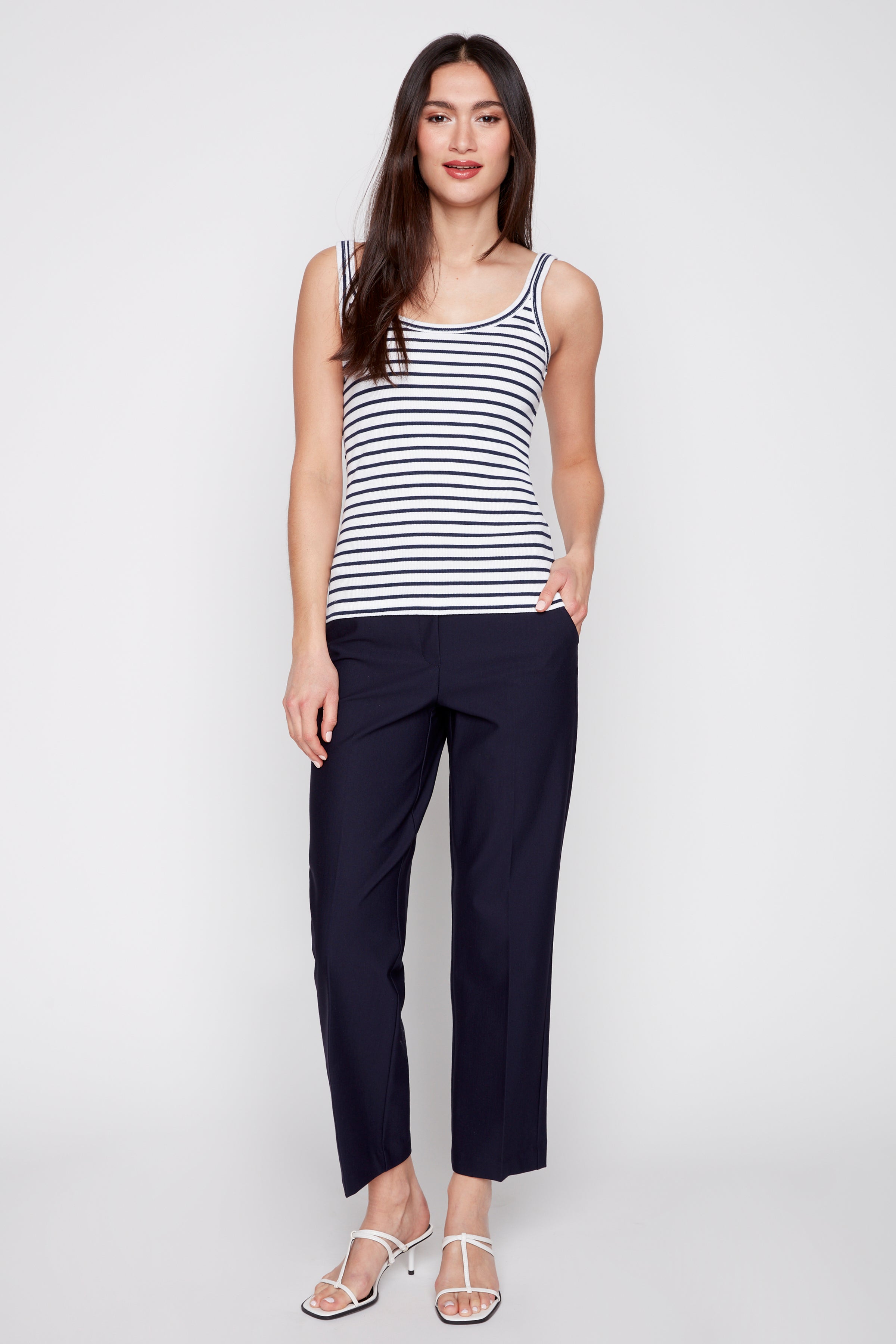 Rib stripe cami