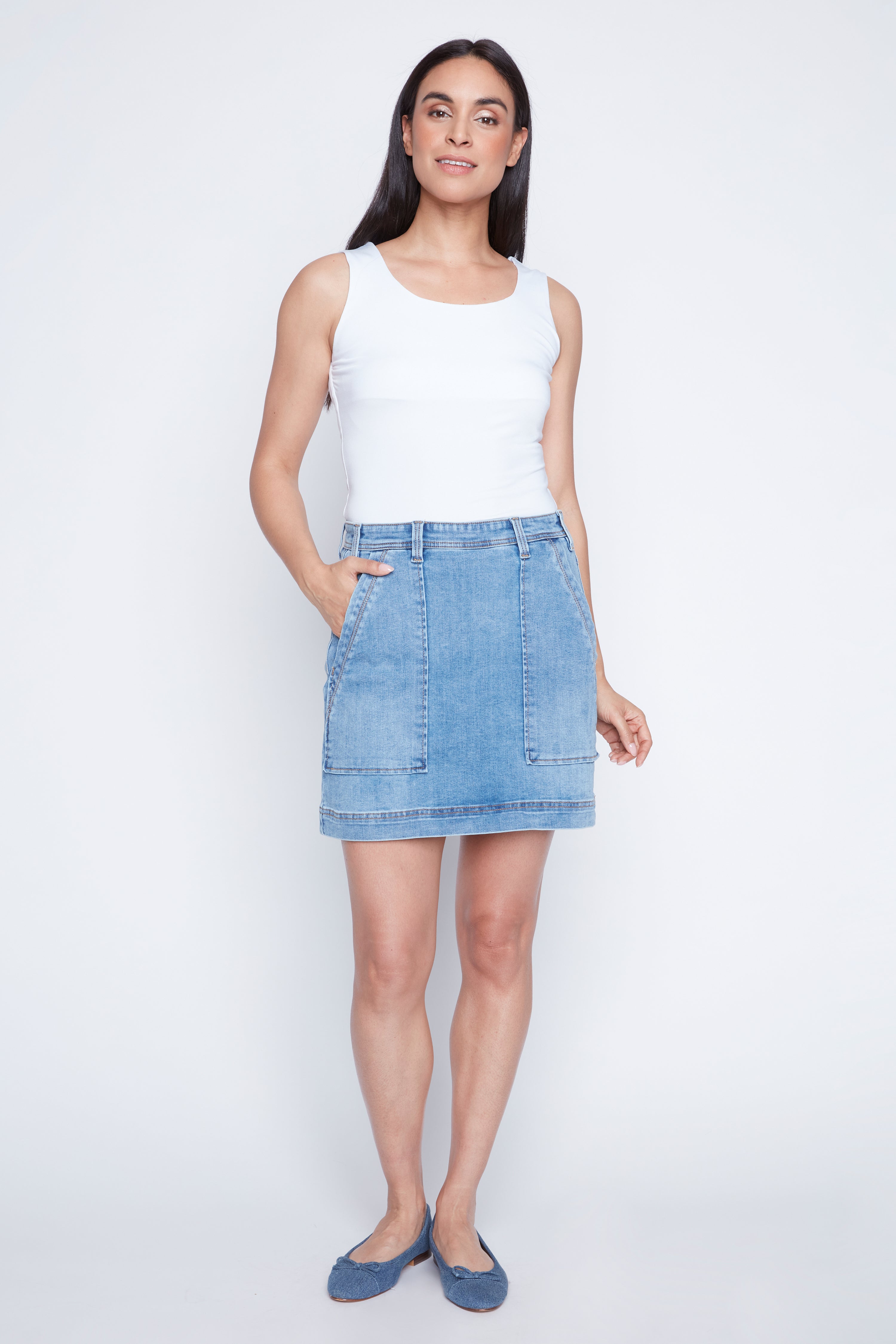 La jupe-short en denim Audrey