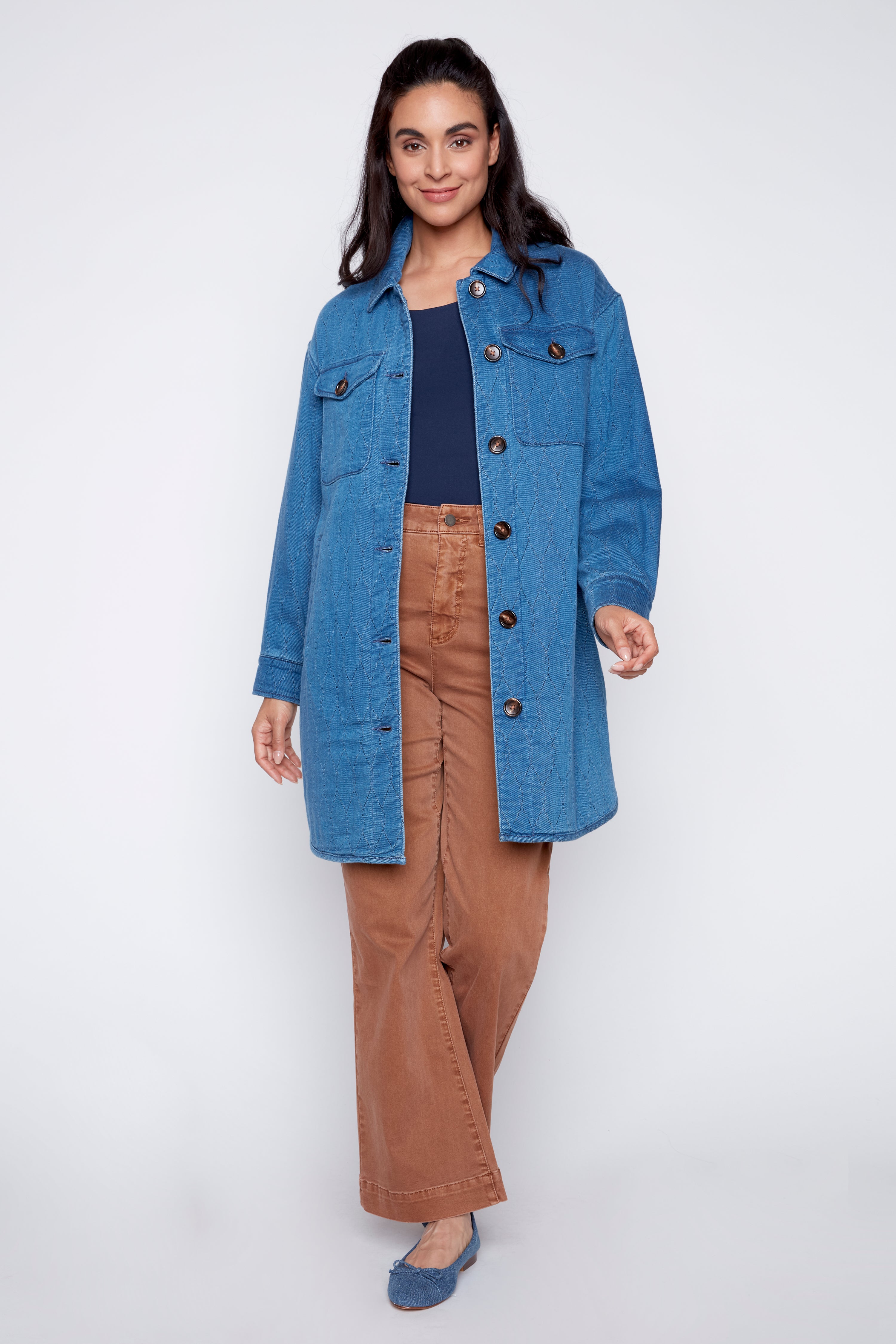 Quilted denim jacket