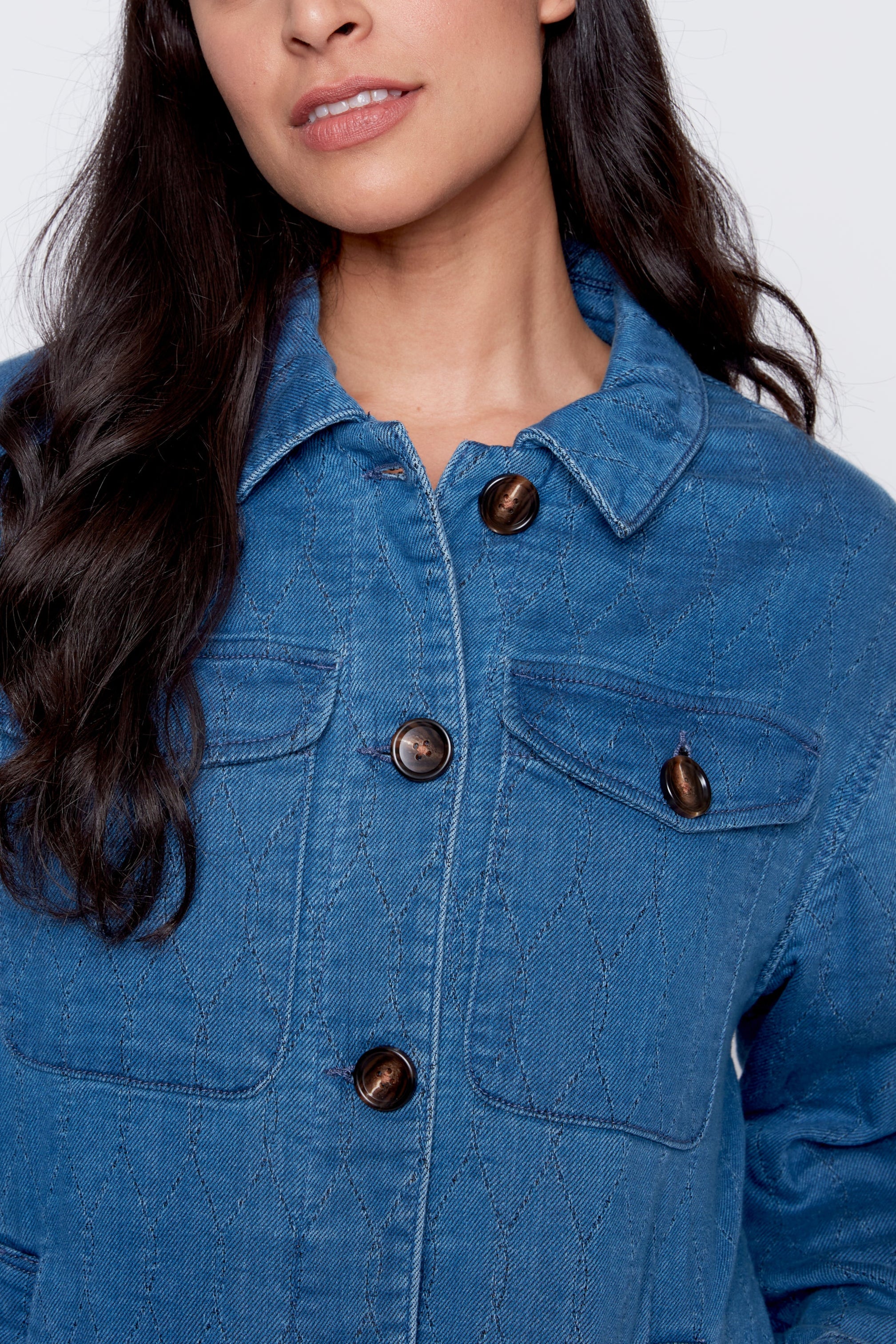 Quilted denim jacket