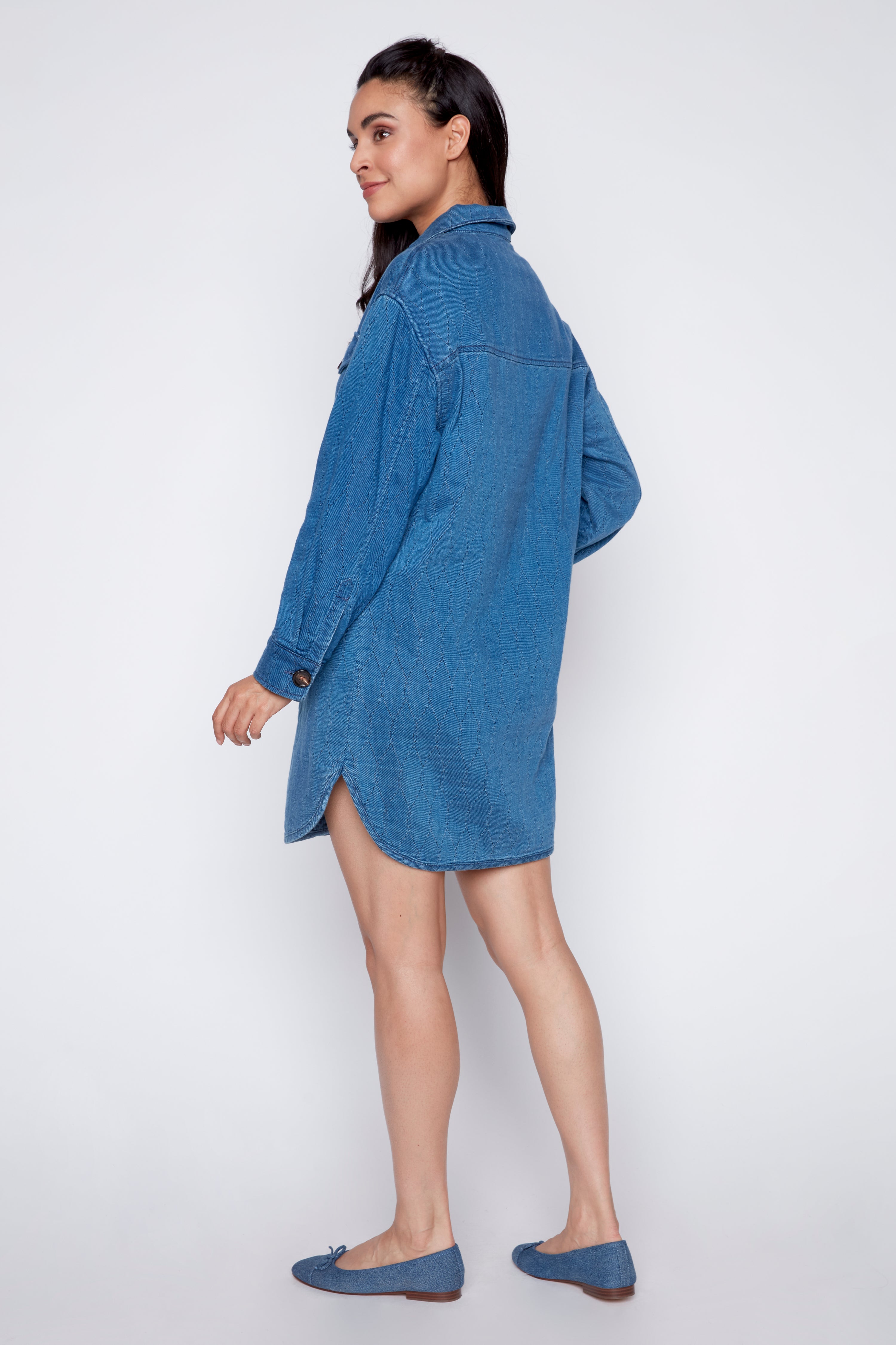 Quilted denim jacket