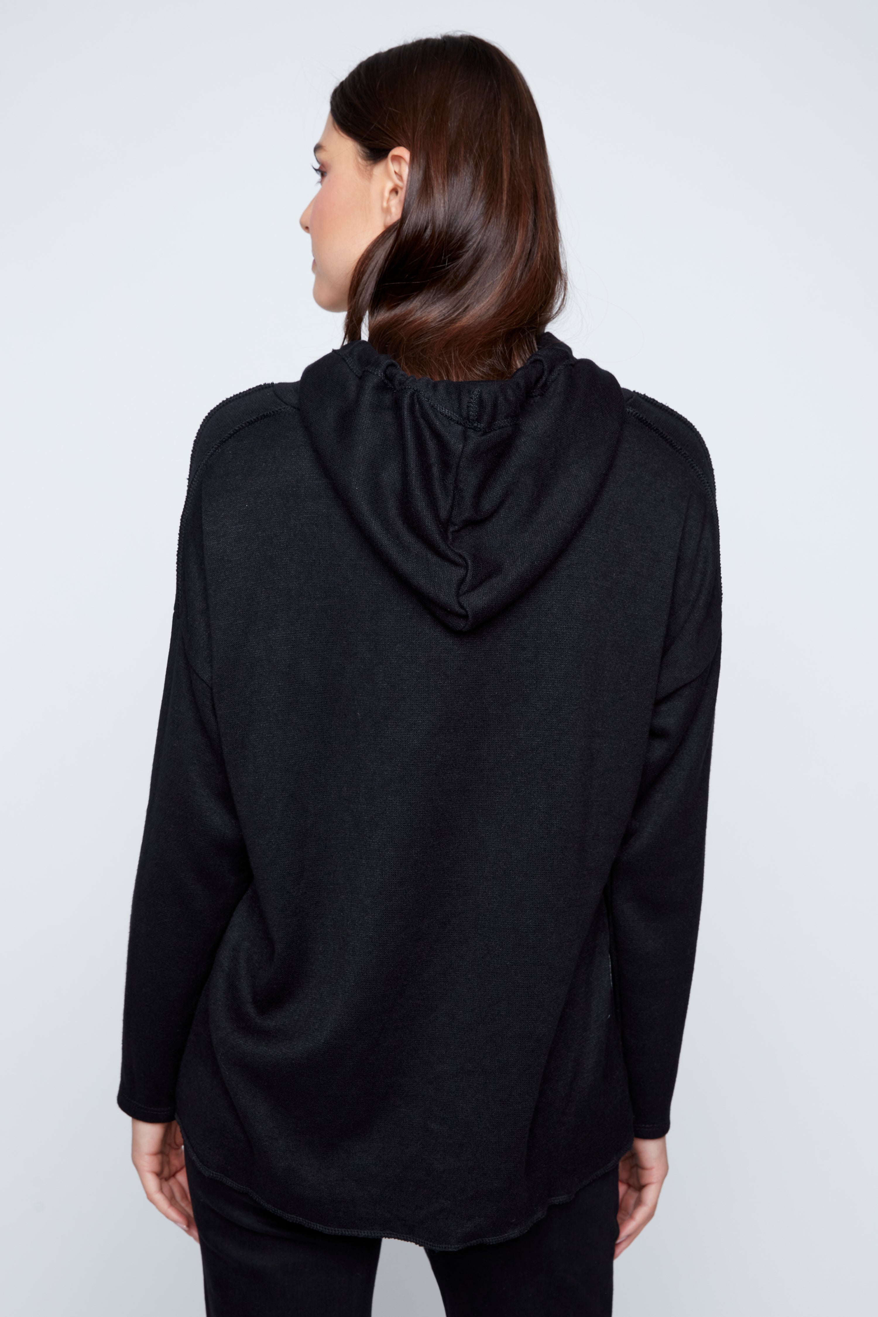 Amore print hooded top