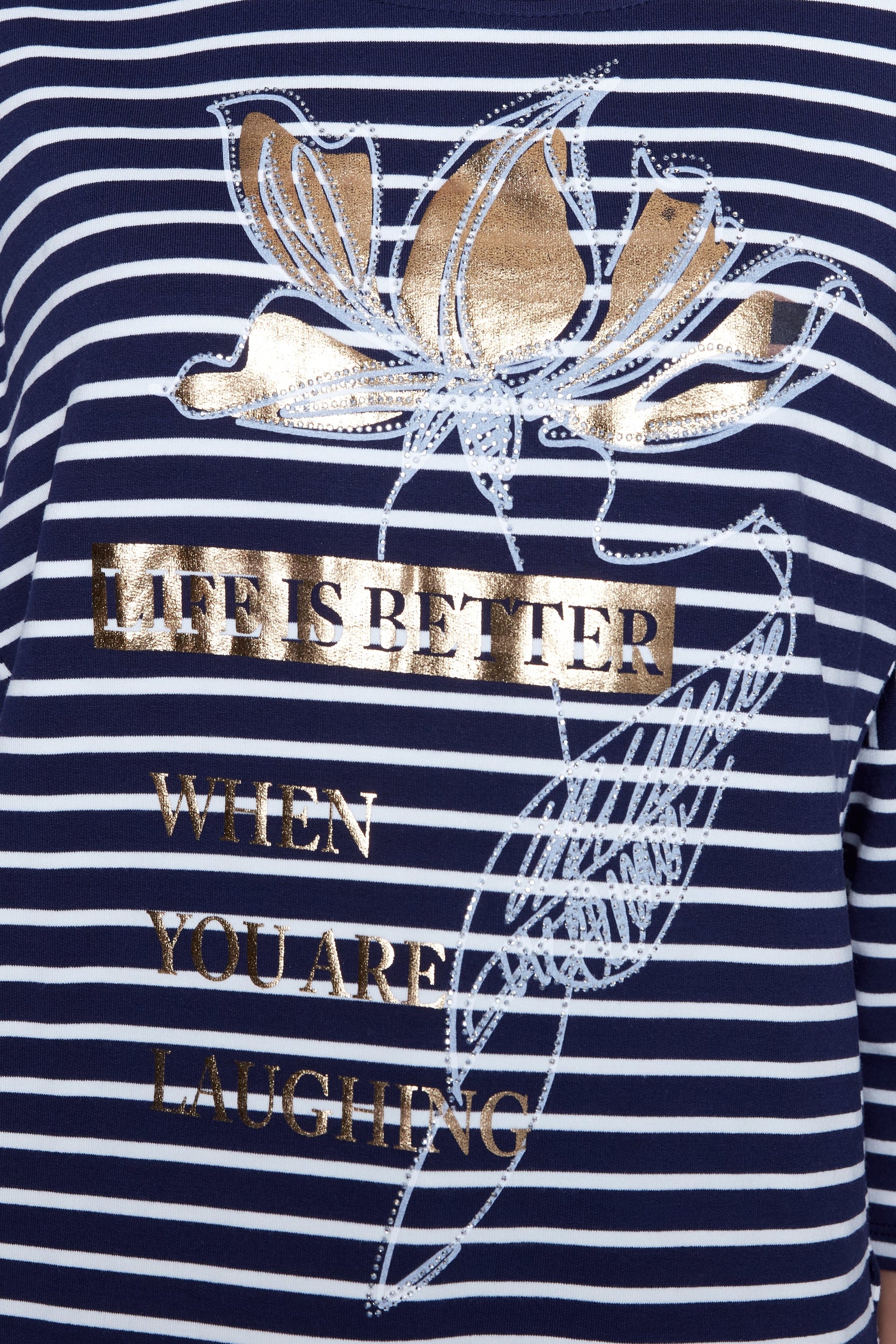 Dolman sleeve stripe top