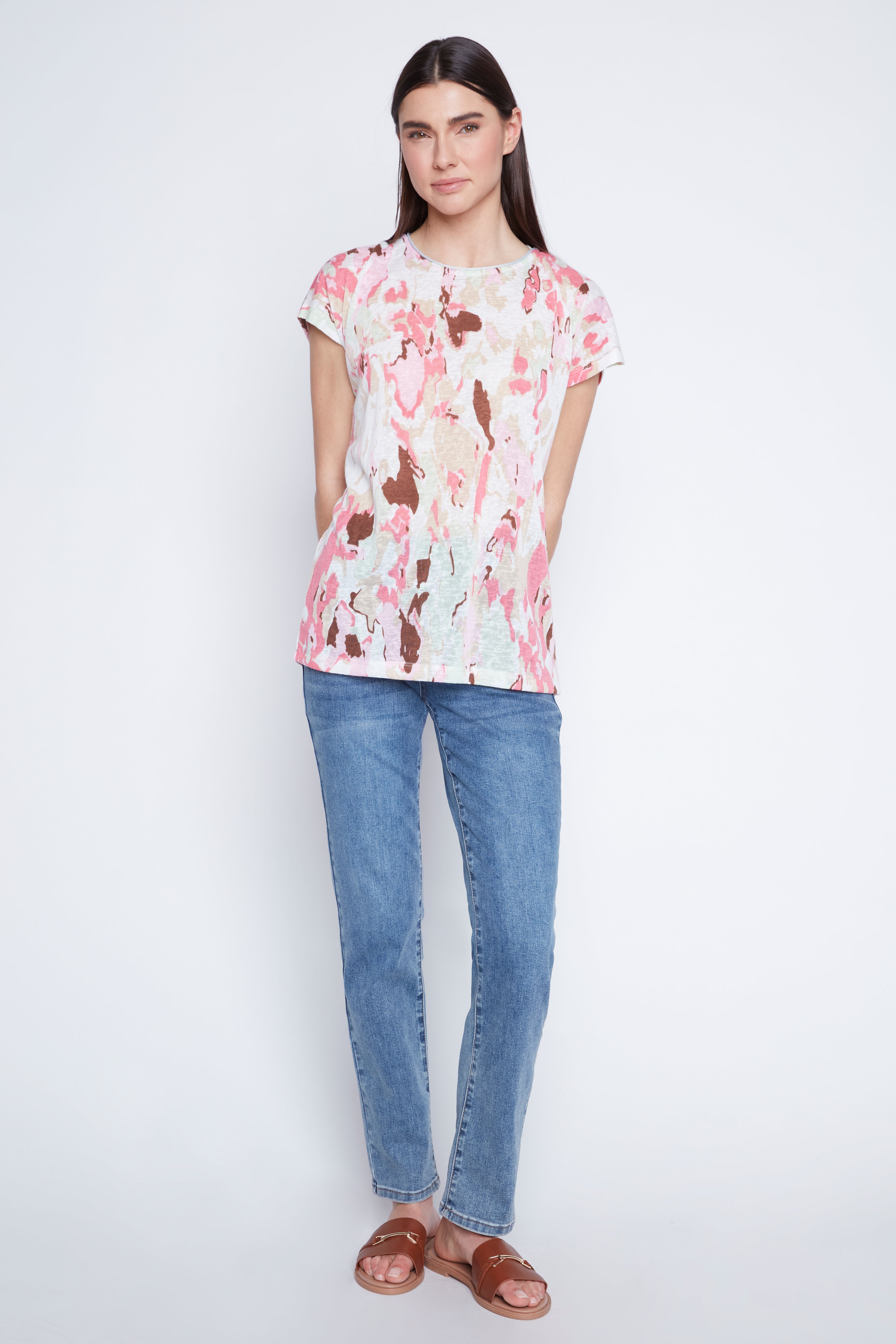 Le haut en maille douce imprimée