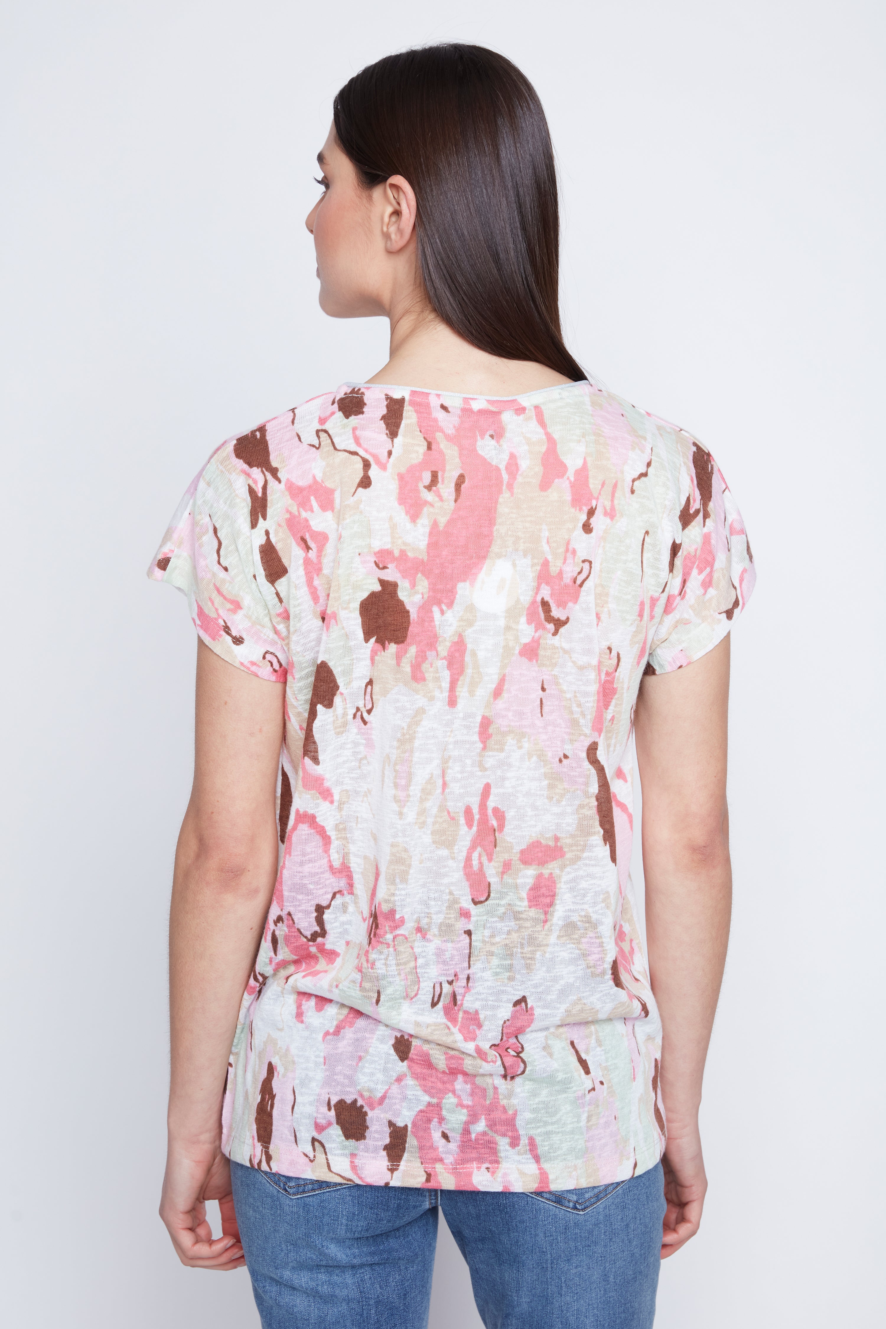 Le haut en maille douce imprimée