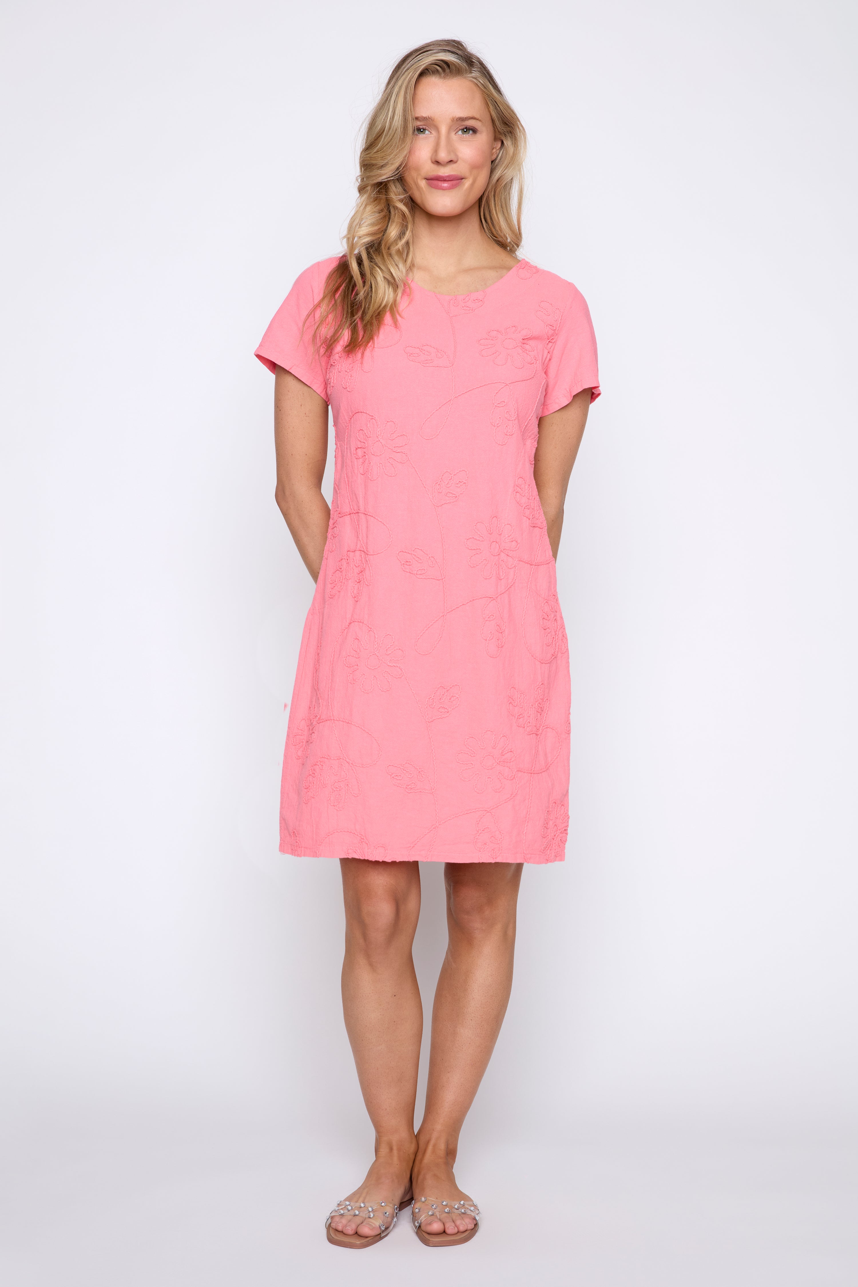 Embroidered cotton dress