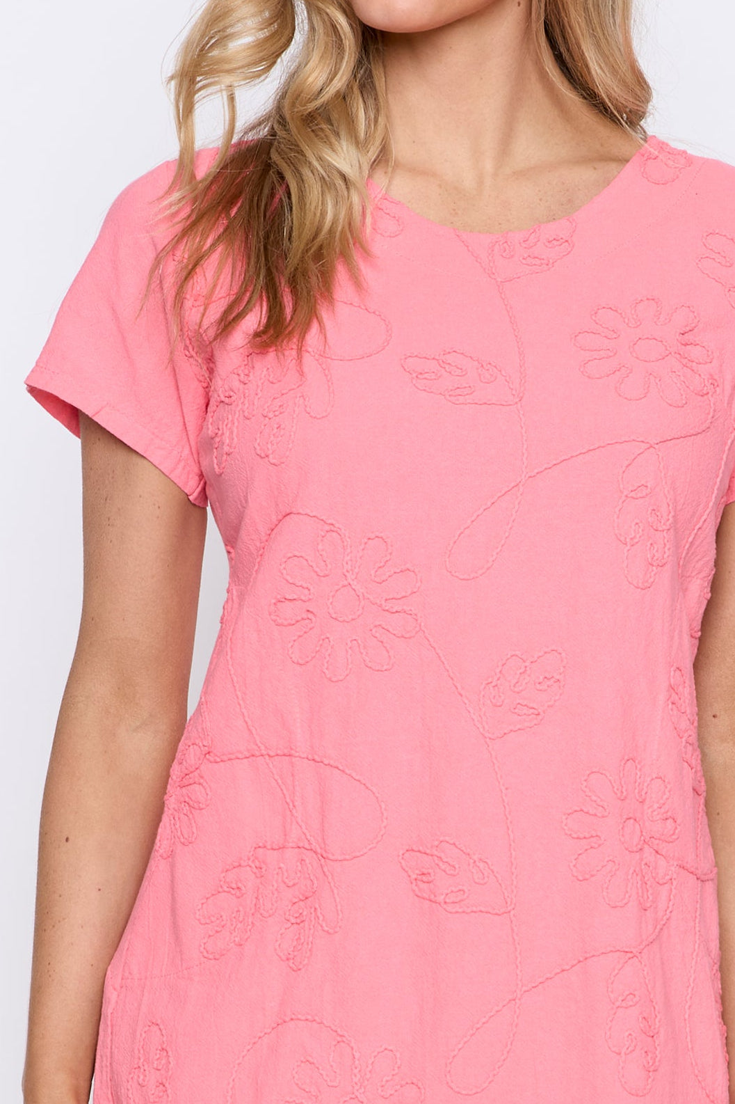Embroidered cotton dress
