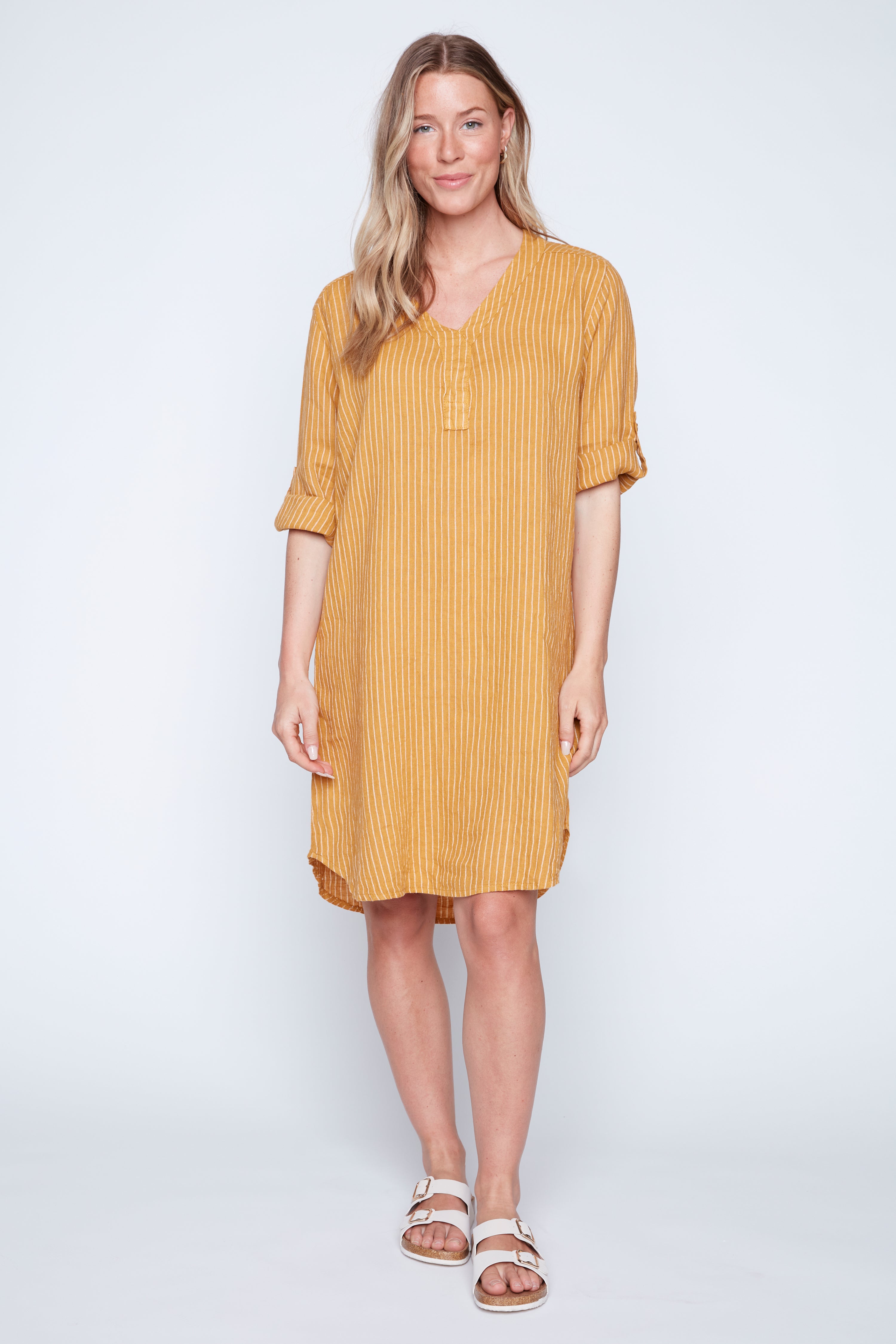 Stripe linen dress