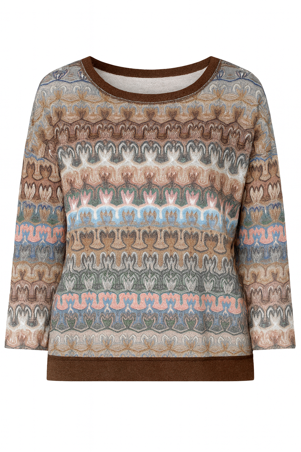 Abstract stripe print top