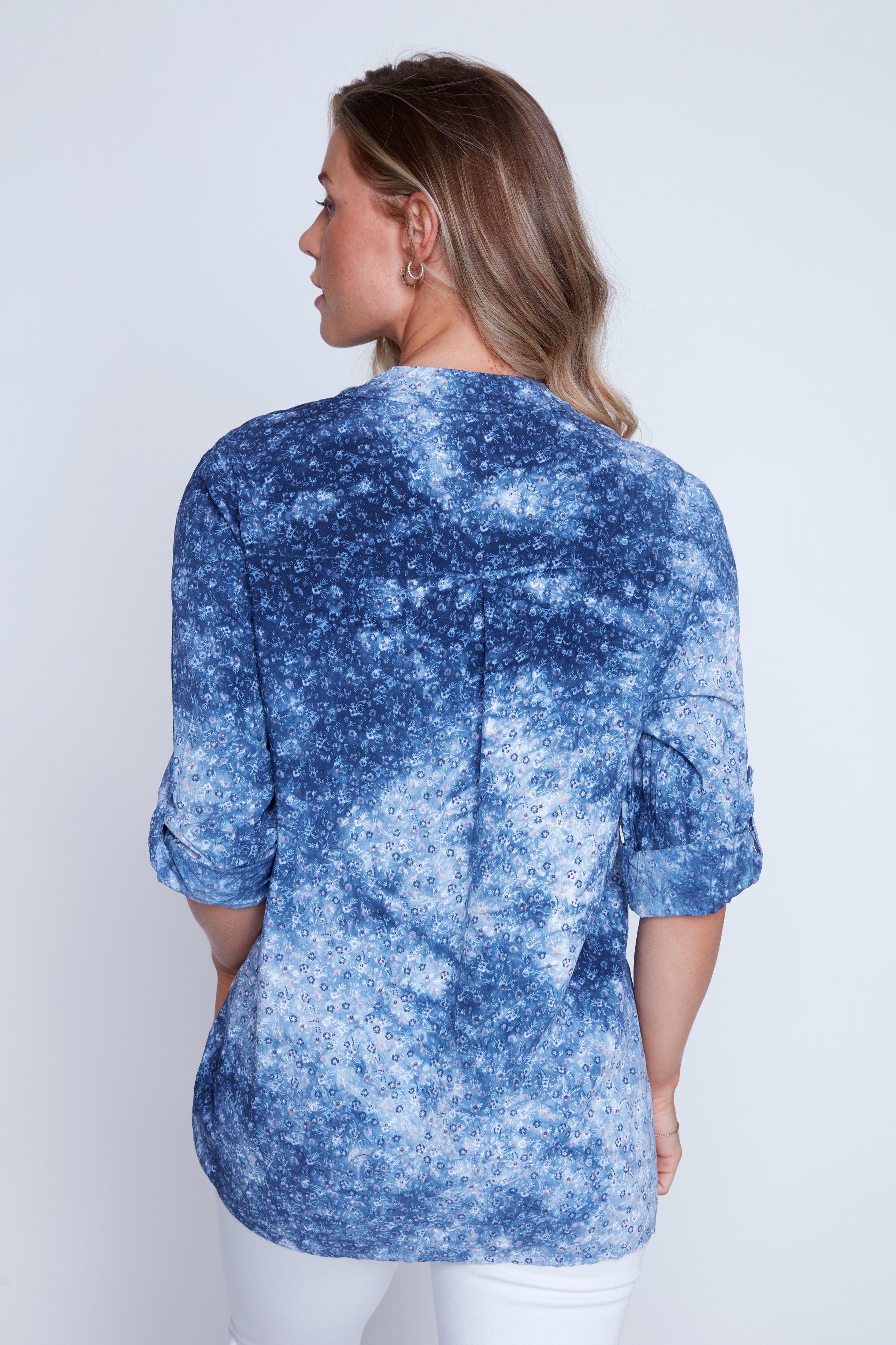 La blouse Henley imprimée