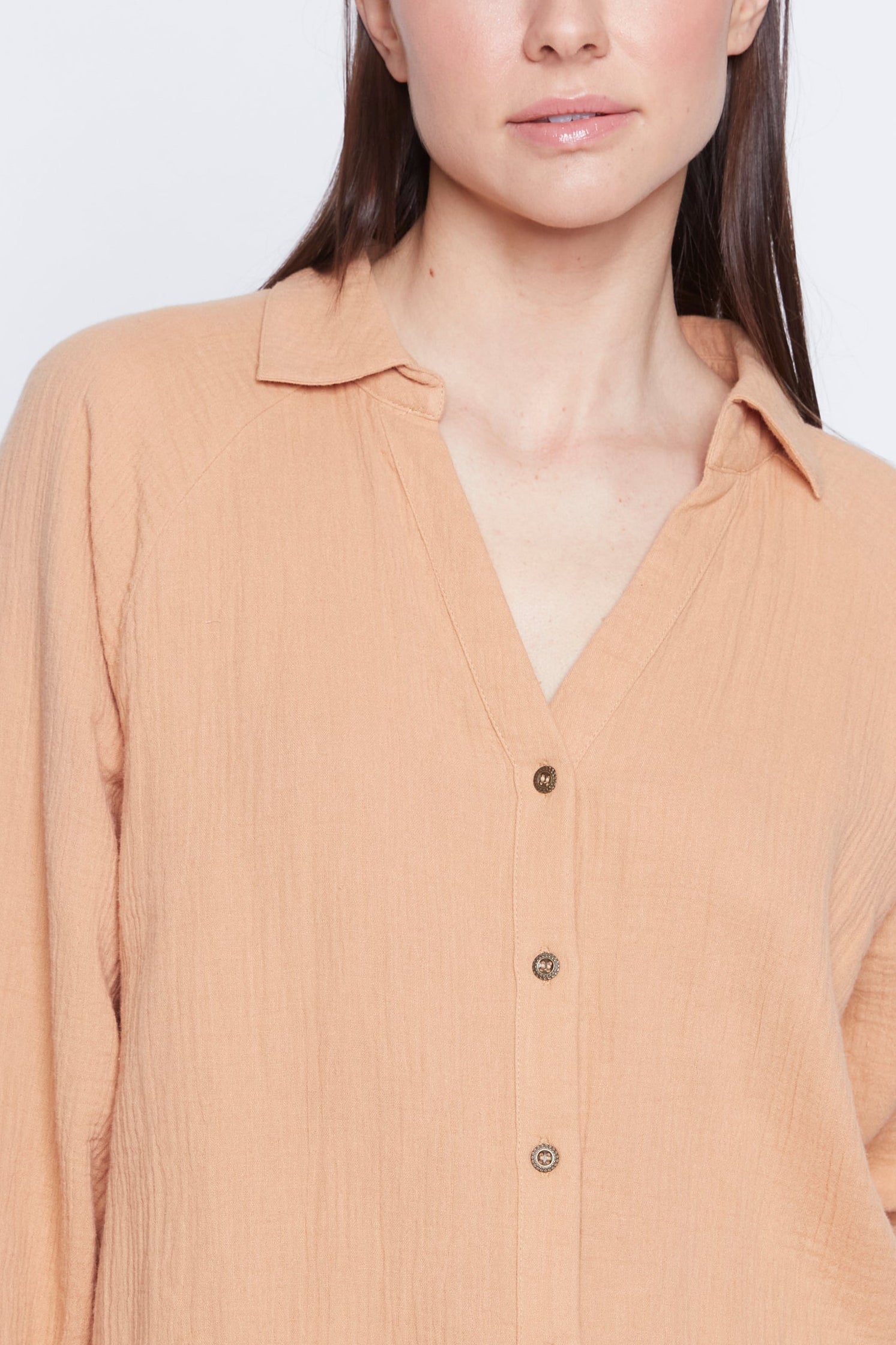 La blouse en coton froissé