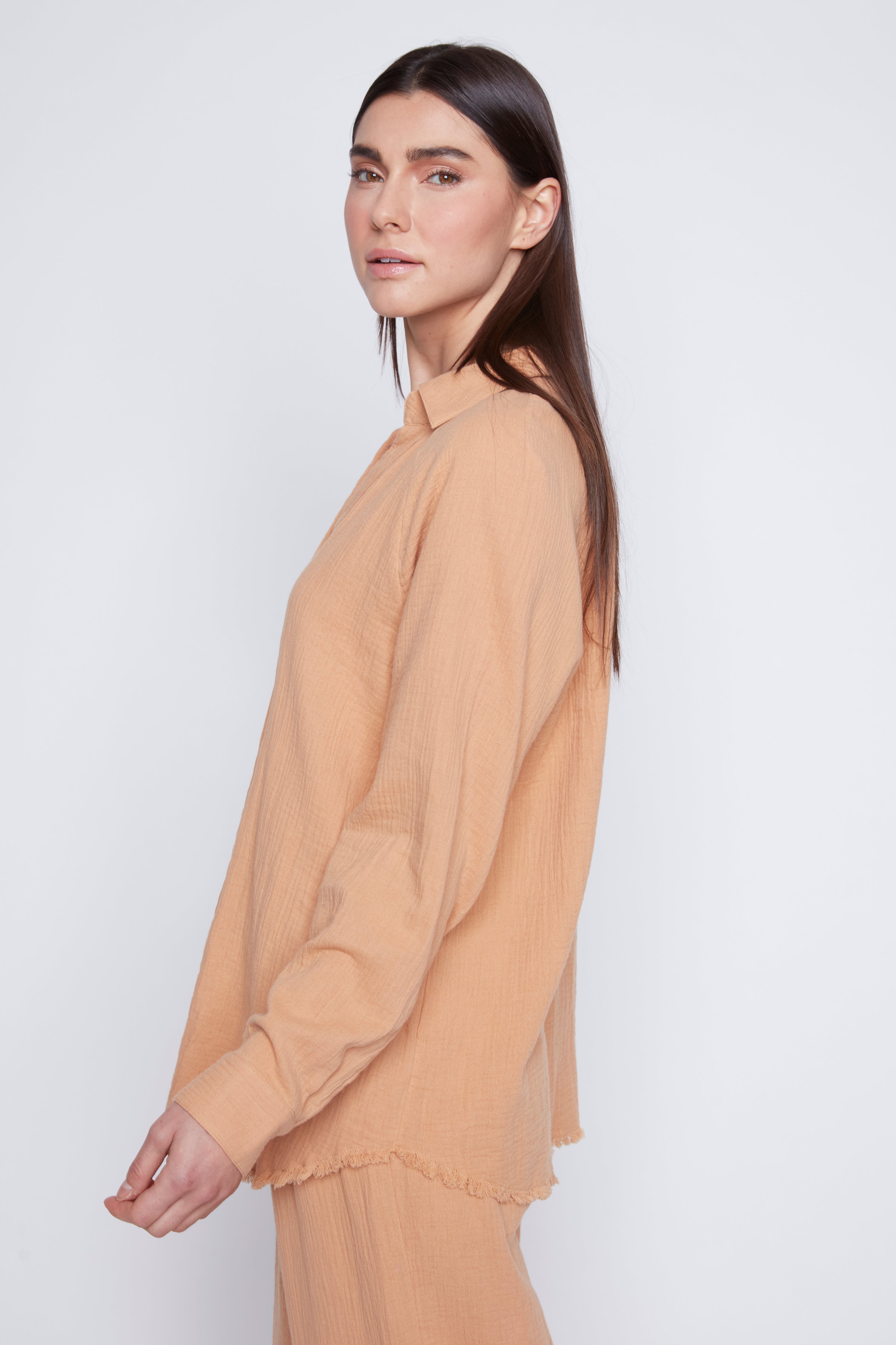 La blouse en coton froissé