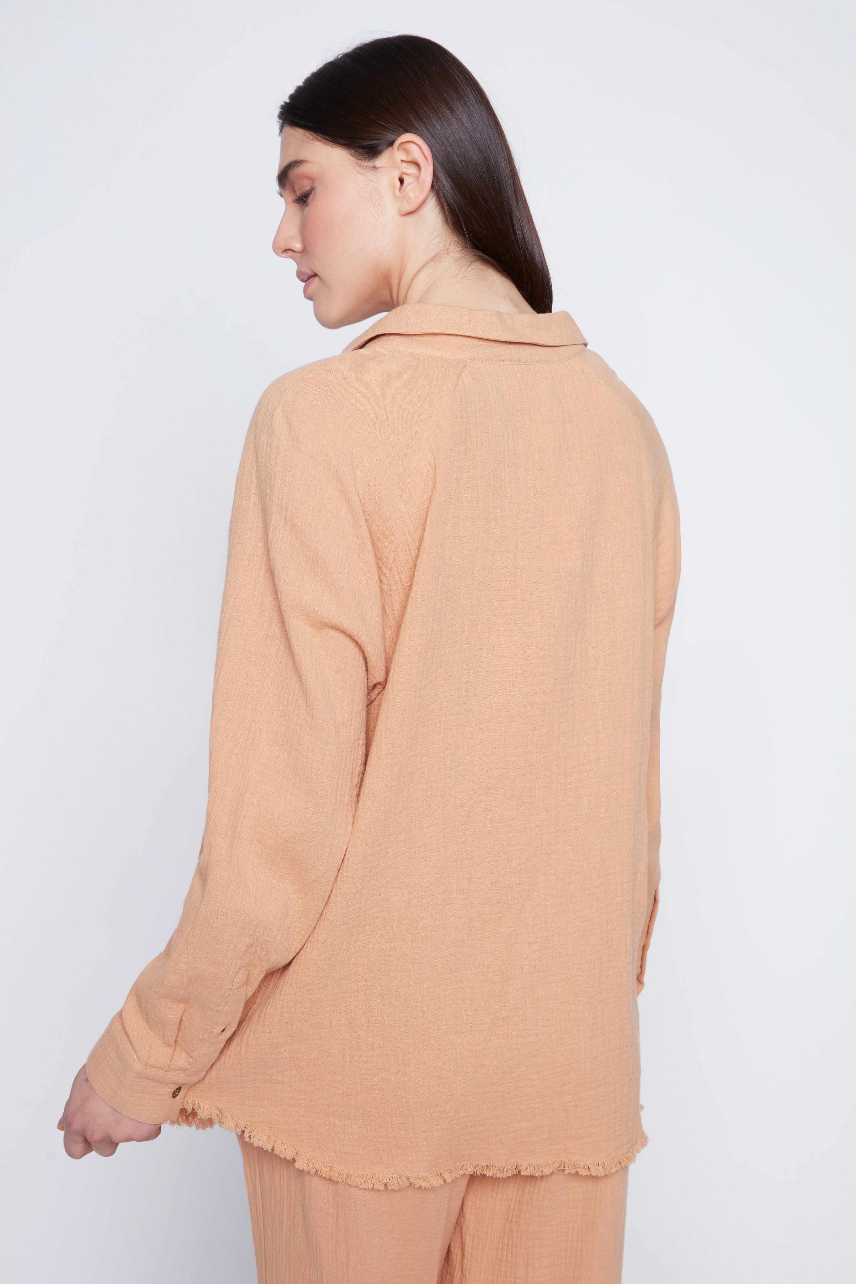 La blouse en coton froissé