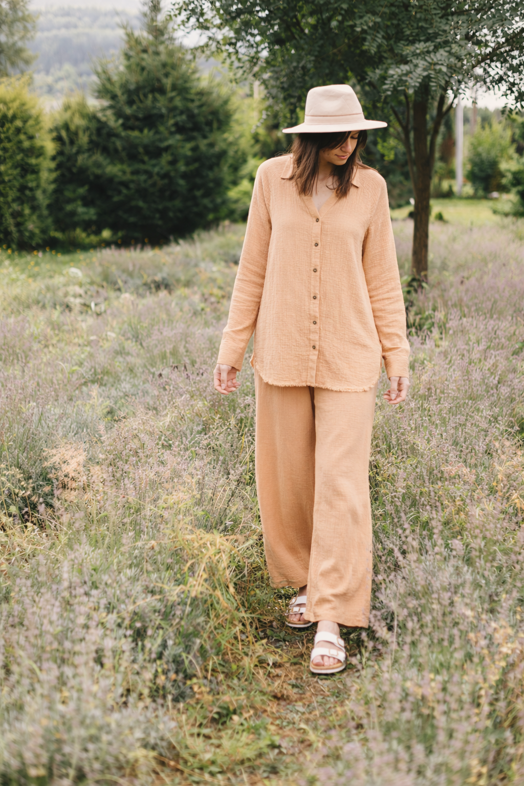 Cotton crinkle blouse