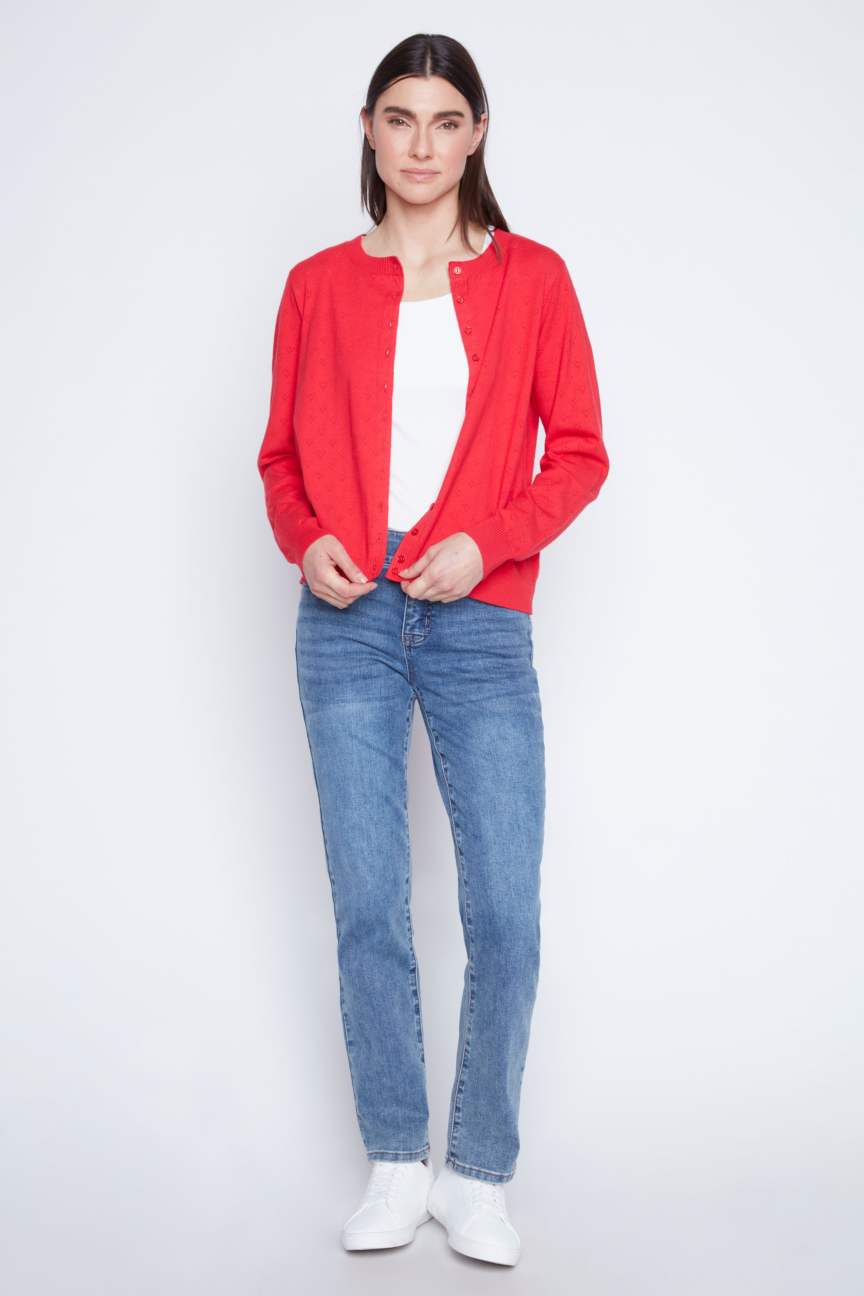 Hearts design cardigan